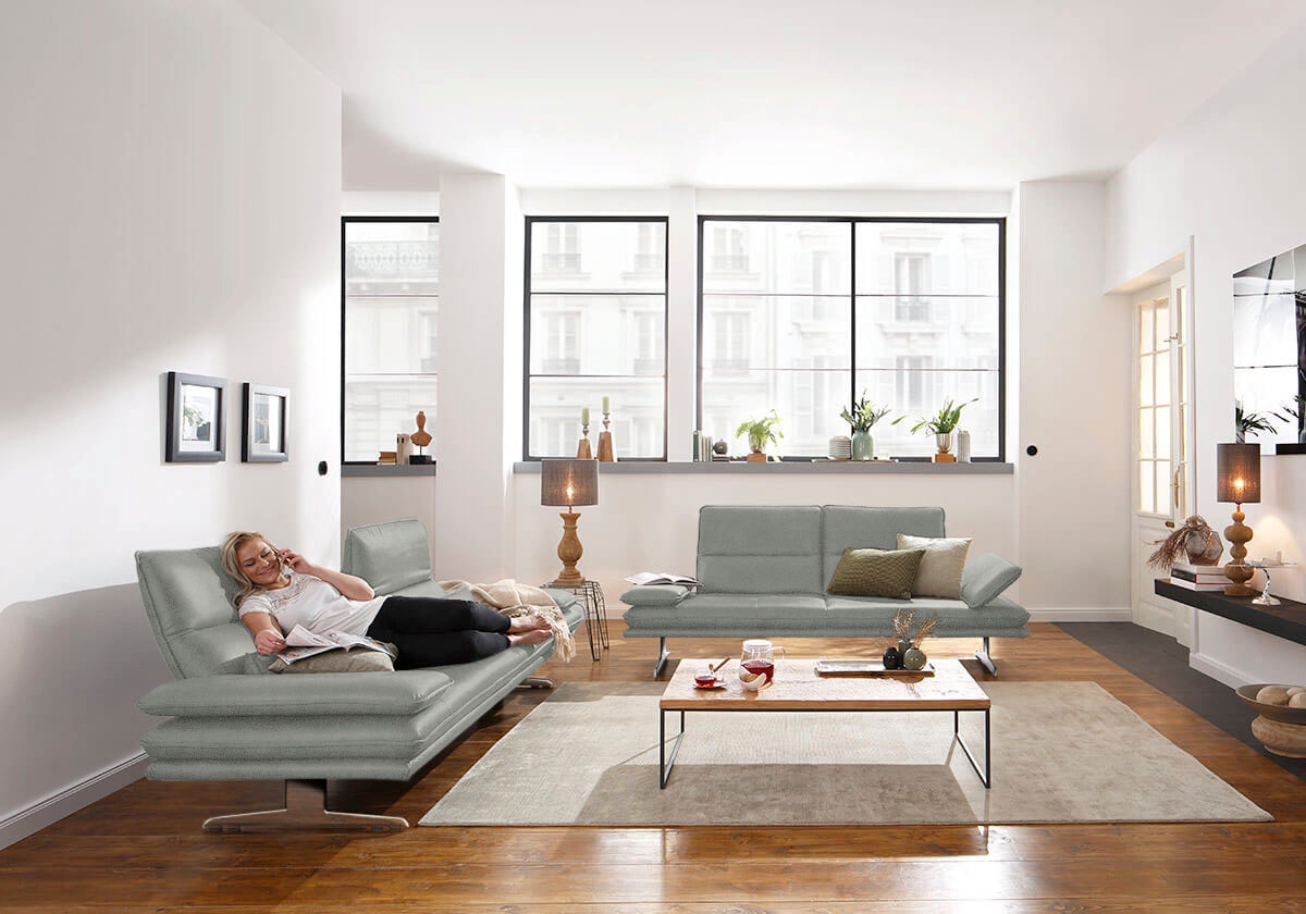 W.SCHILLIG 2,5-Sitzer »broadway Designsofa mit hohem Sitzkomfort«, Sitztiefenverstellung, Kopfteil- & Seitenteilverstellung, Breite 236cm