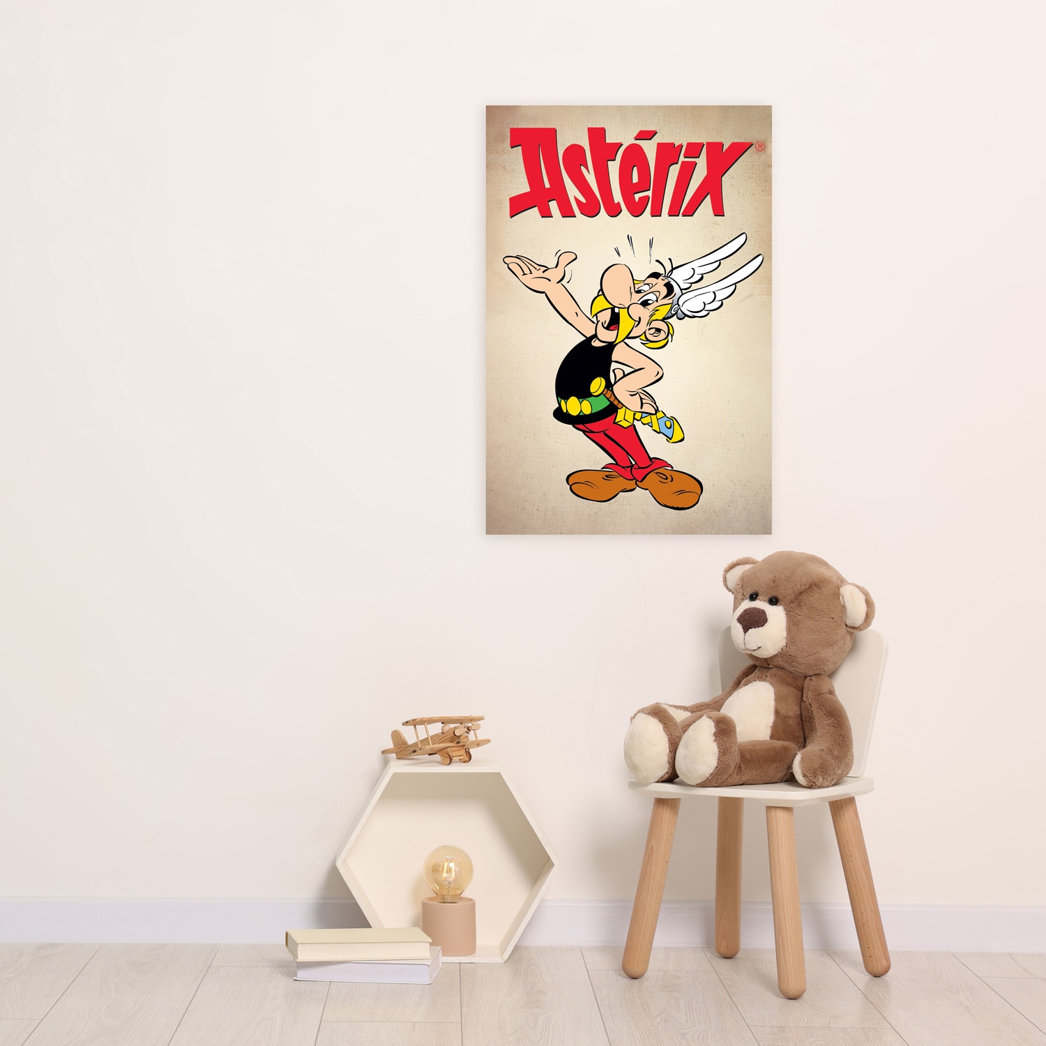LuckyLinde Leinwandbild »Asterix«, Cartoon-Comic-Fantasy-Figuren-Film-Filmfiguren, (1 St.), Canvasbild Wanddeko Bild zum Film "Kampf der Häuptlinge"