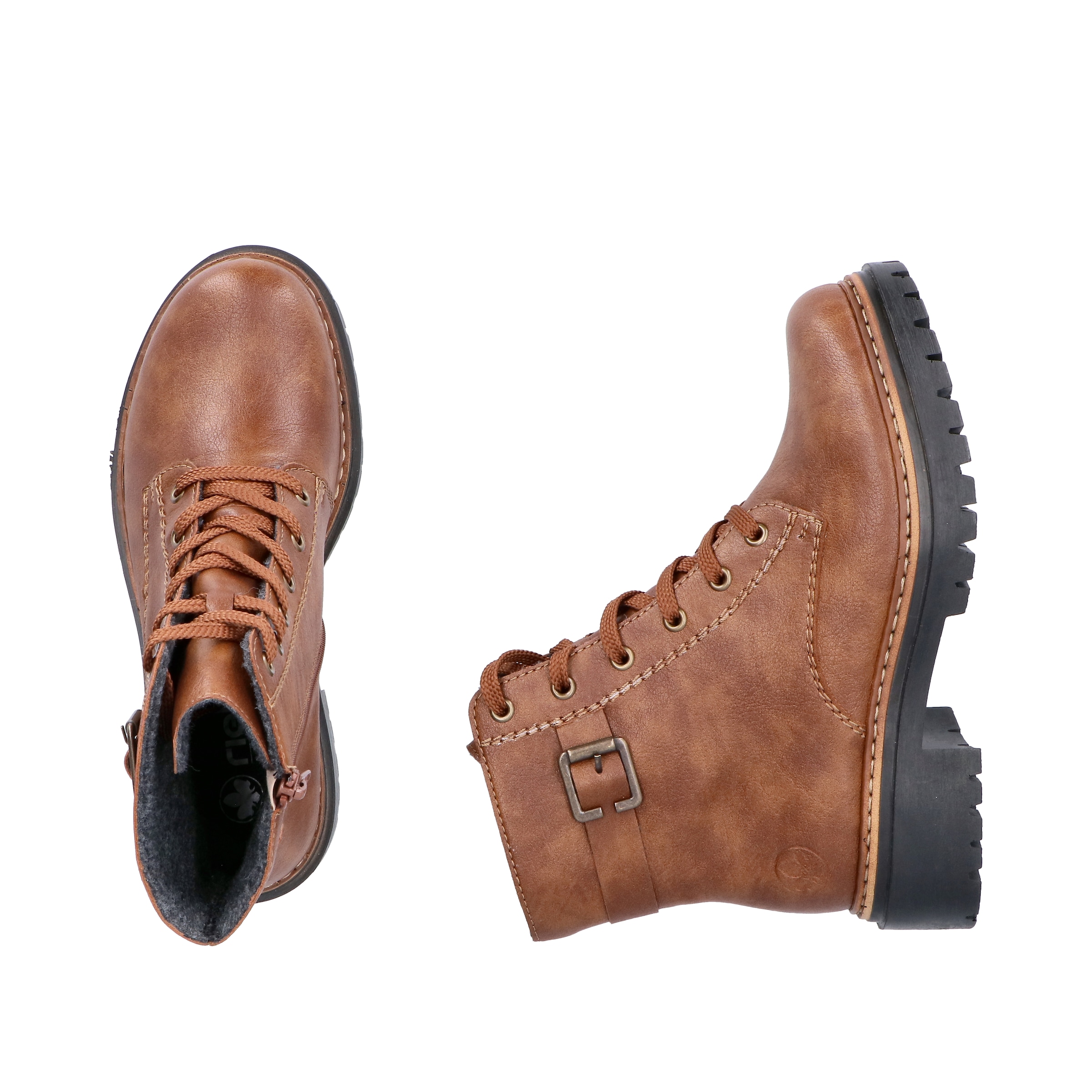 Rieker Schnürboots  , Winterstiefel, Boots mit kontrastfarbener Rahmennaht