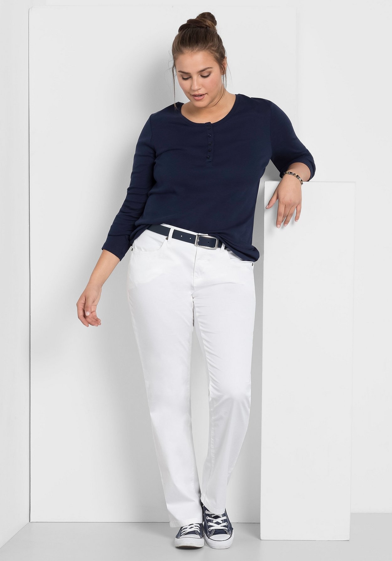 Sheego Stretch-Hose »Hose elastische Twill-Qualität«, elastische Twill-Qualität