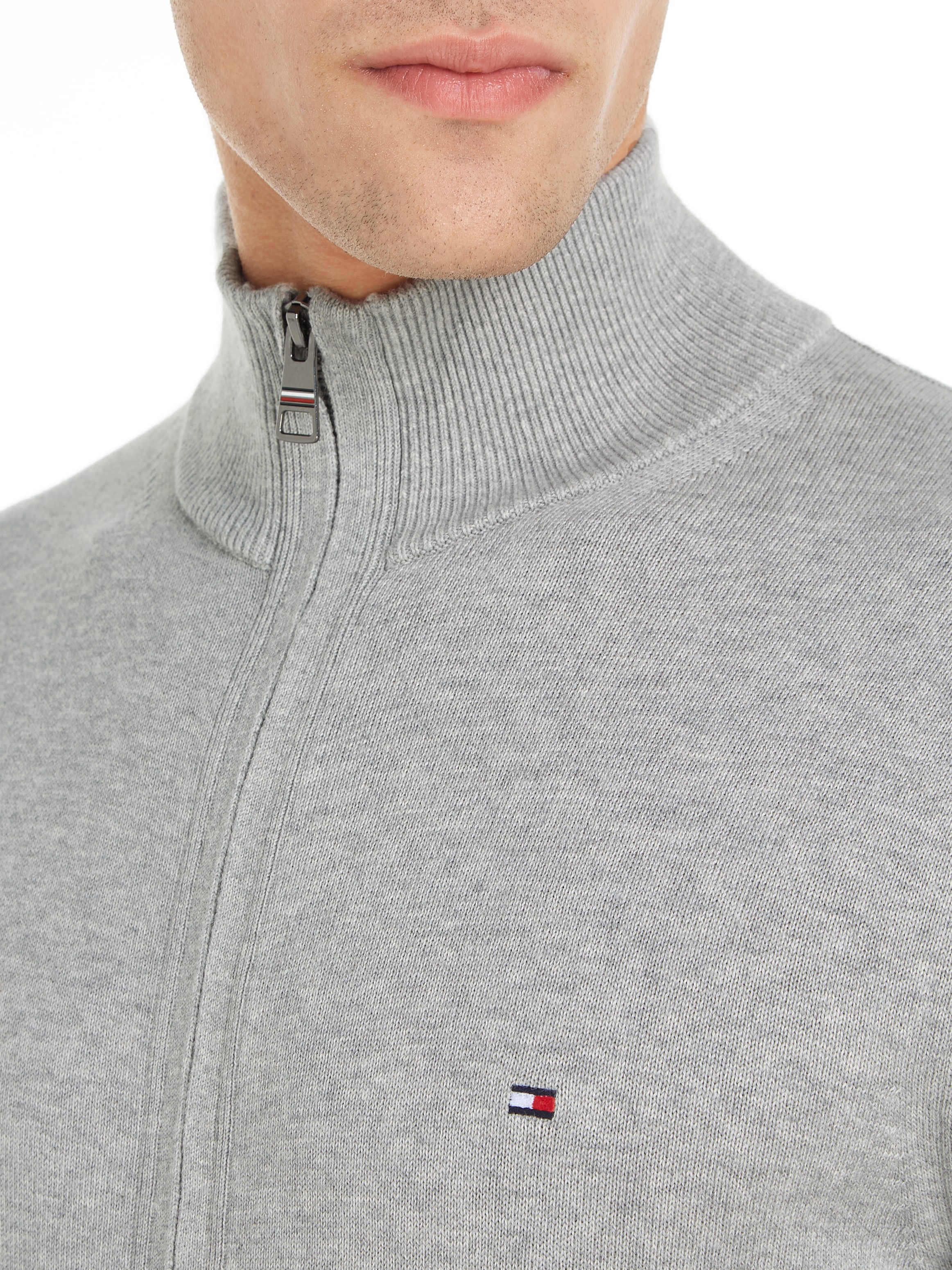 Tommy Hilfiger Cardigan »PIMA ORG CTN CASHMERE ZIP THRU«