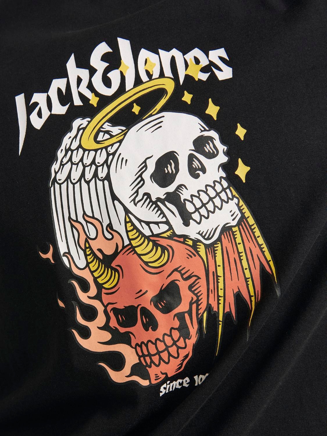 Jack & Jones Rundhalsshirt »JORSEVEN SKULL TEE SS CREW NECK SN«