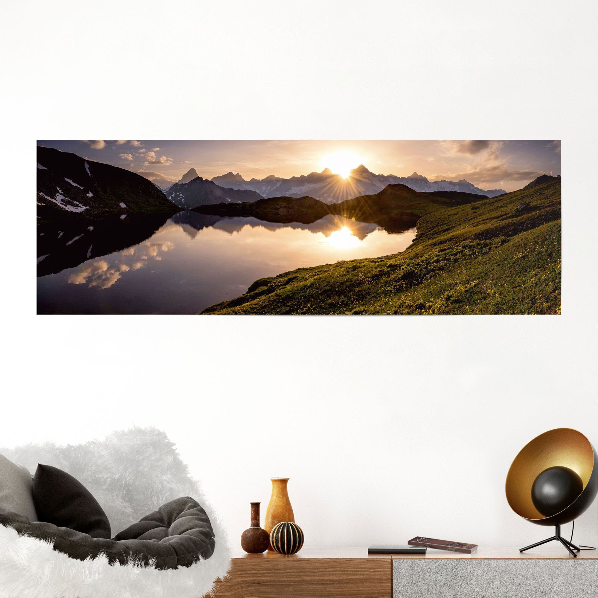 Reinders! Poster »Bergsee Sonnenuntergang«, St.) auf Raten (1 bestellen