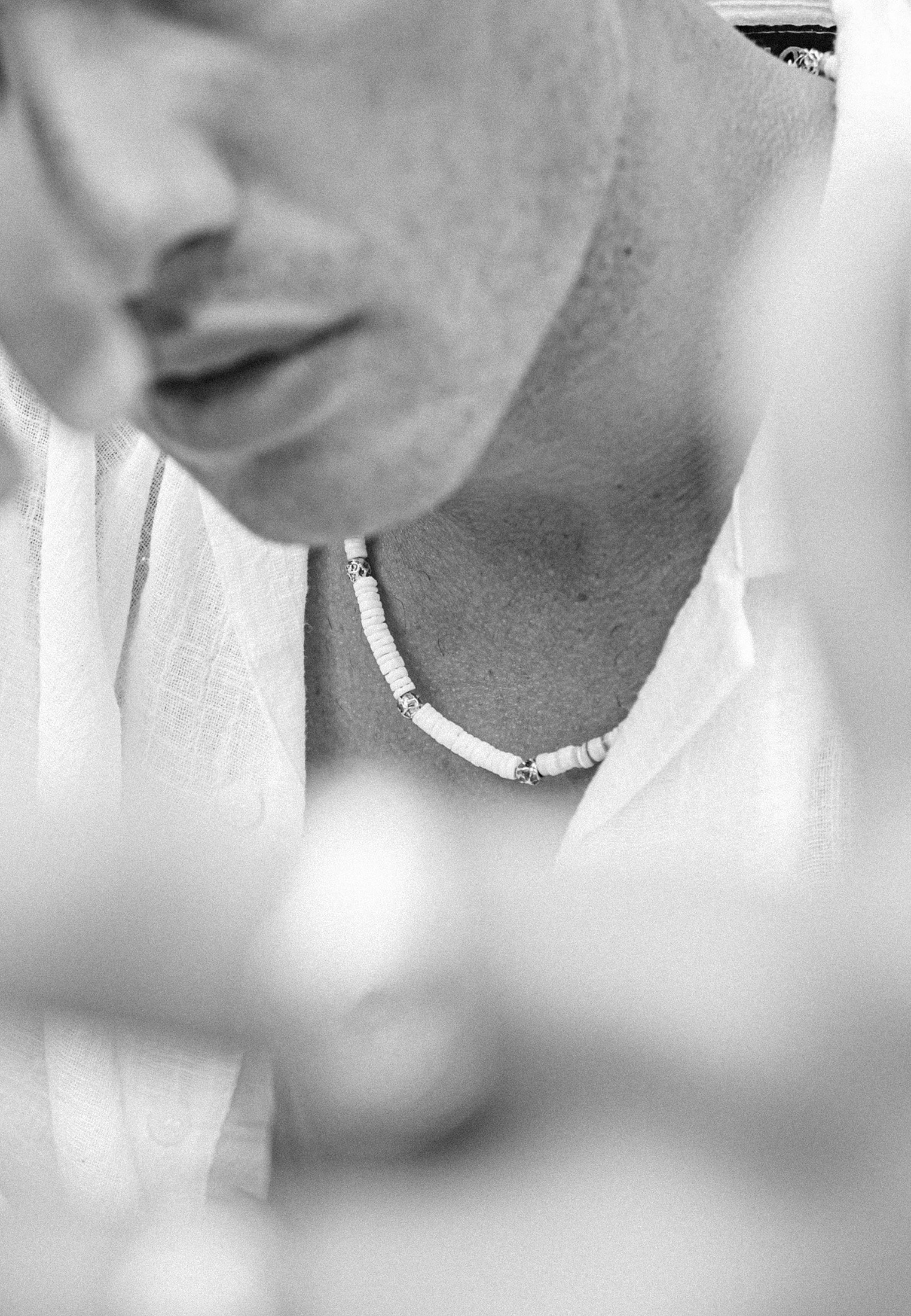 HAZE & GLORY Silberkette »Halskette Puka Muschel Halskette mit Beads 925 Silber«