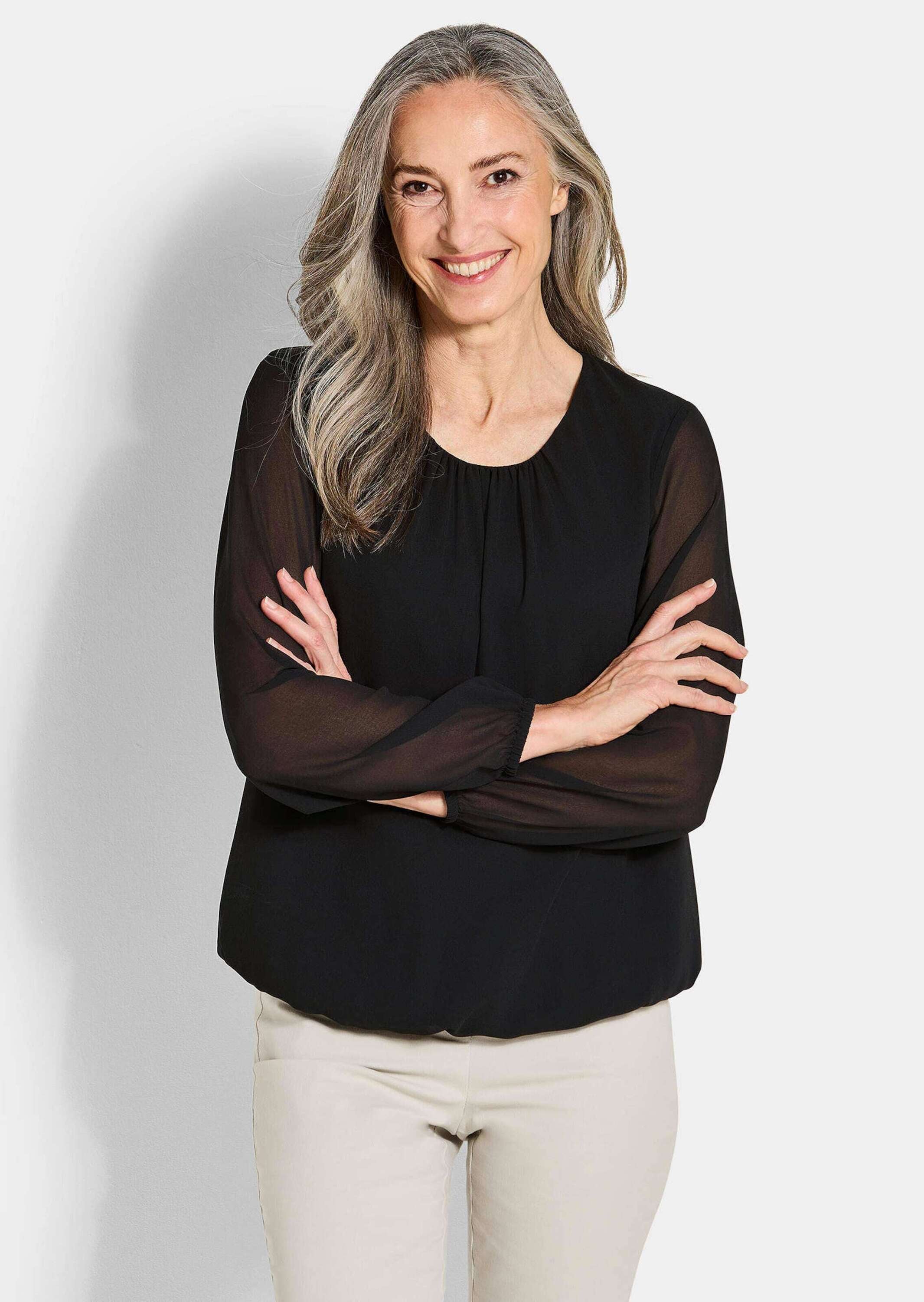 GOLDNER Klassische Bluse »Elegante Bluse aus Chiffon«