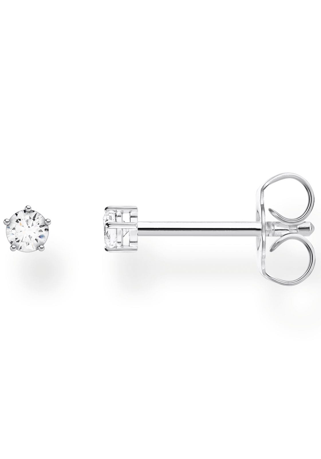 THOMAS SABO Single-Ohrstecker »weißer Stein klein, H2147-051-14, H2147-414-14«, mit Zirkonia (synth.)