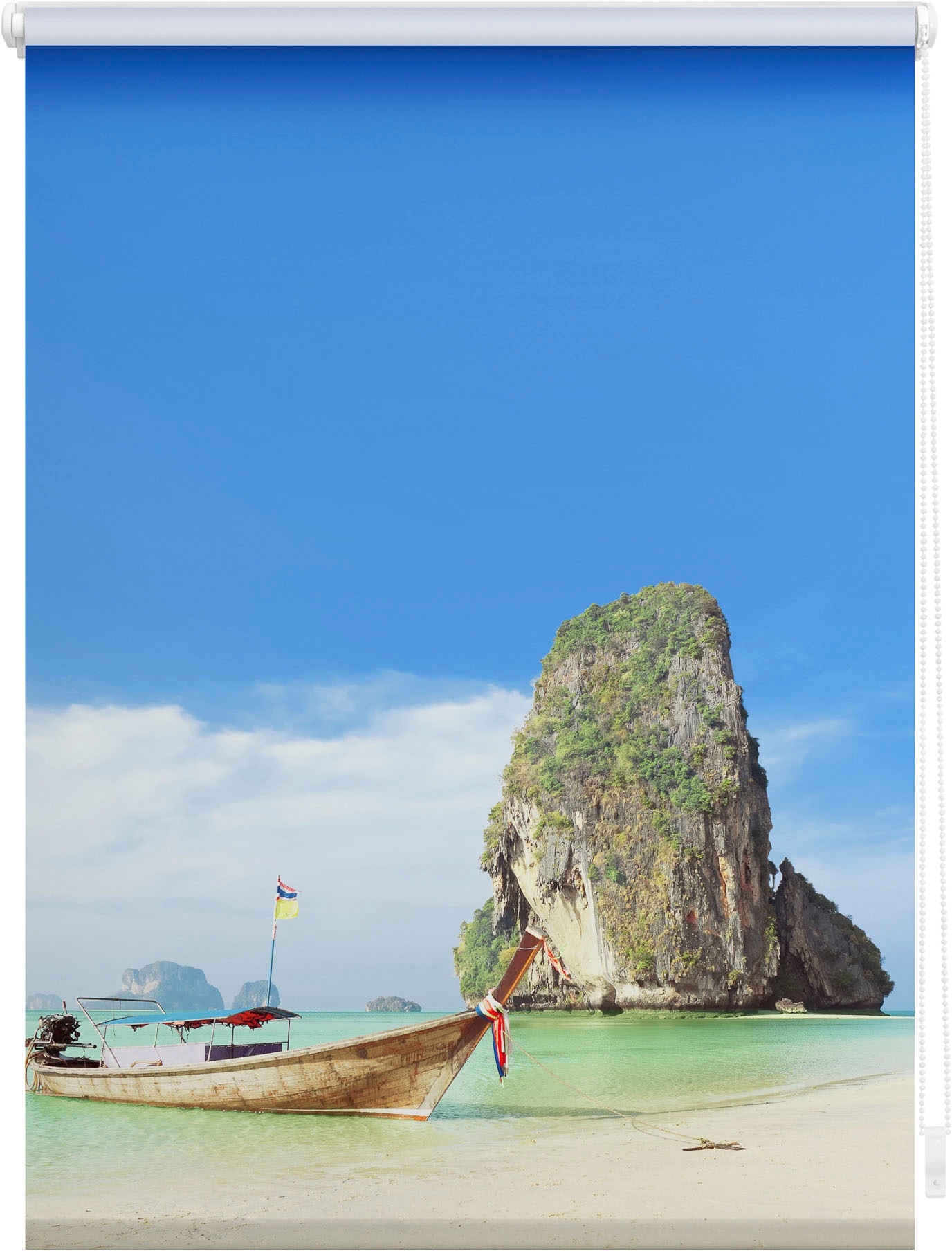 LICHTBLICK ORIGINAL Seitenzugrollo »Rollo Klemmfix, ohne Bohren, blickdicht, Thailand - Bunt«, blickdicht, Sichtschutz-Blendschutz, freihängend