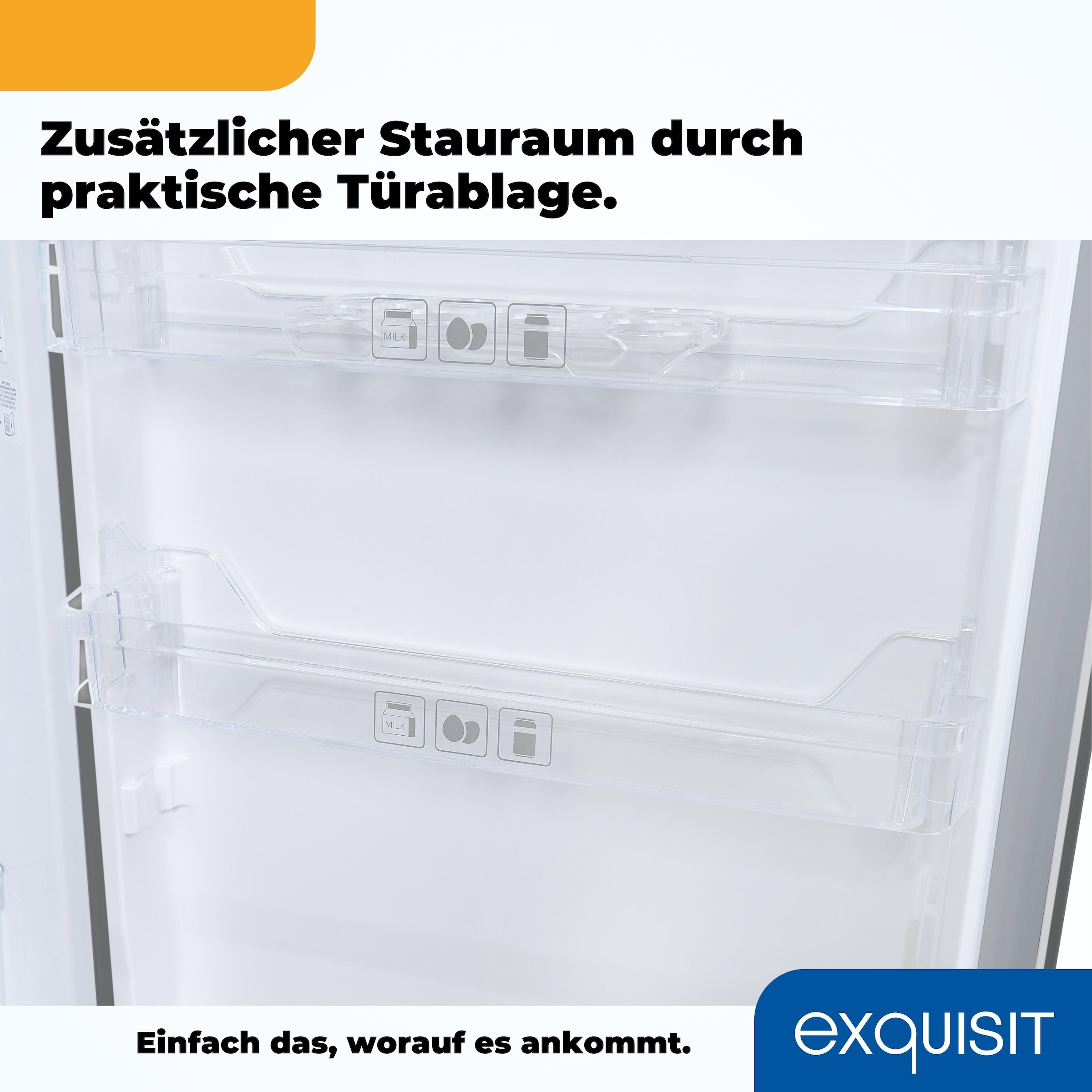 exquisit Kühlschrank »KS16-4-HE-040E inoxlook«, 109 L Volumen, 4 Sterne Gefrieren