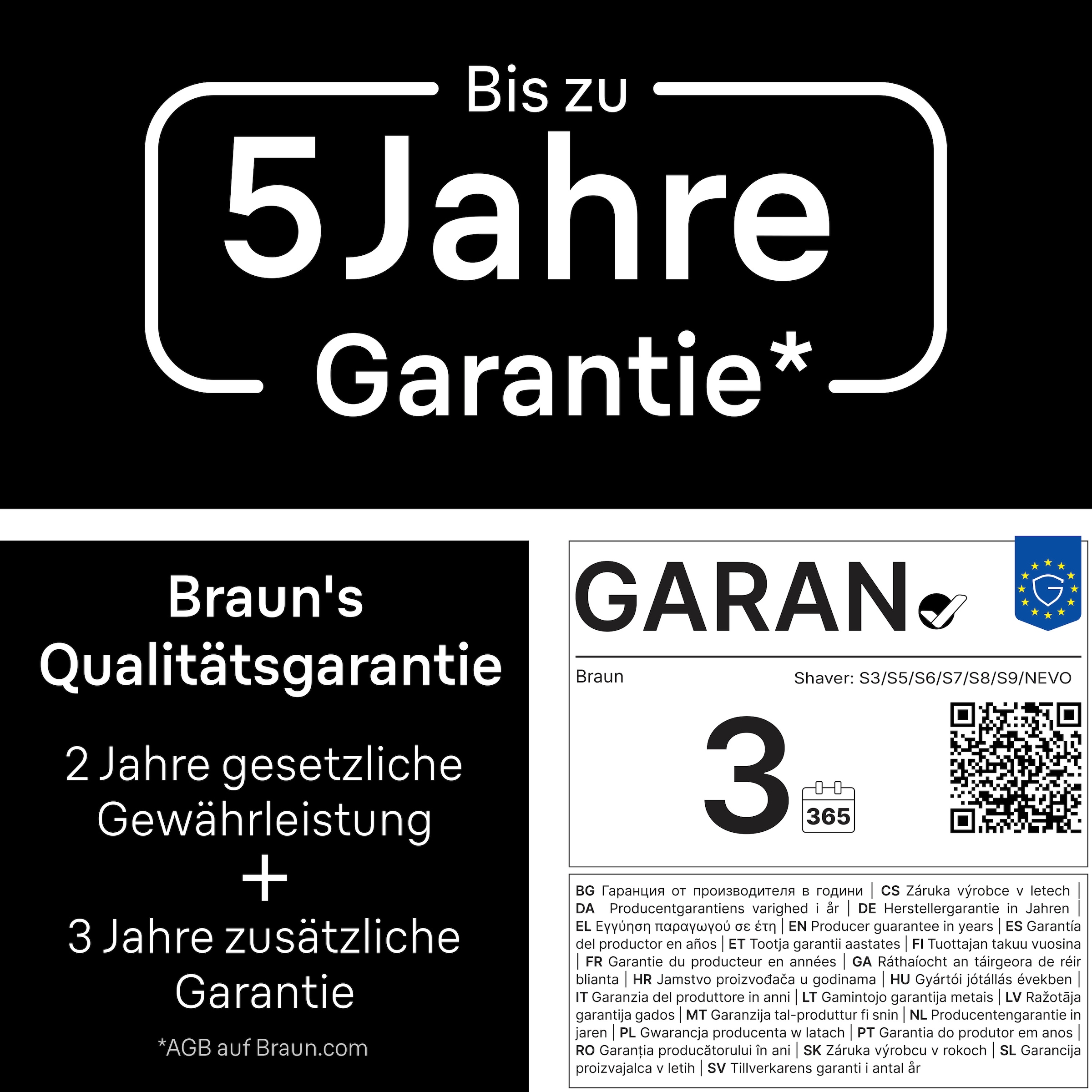 Braun Elektrorasierer »Series 6 62-G1650s« 2 Stk. Aufsätze 100% wasserdicht, +2 Aufsätze, bis zu 60 Min Akku, Made in Germany