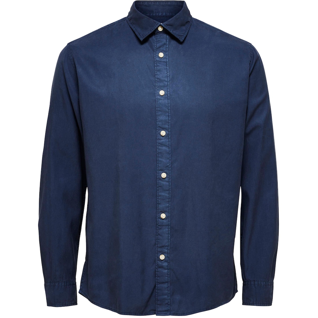 SELECTED HOMME Langarmhemd »SLHREGPASTEL-LINEN SHIRT LS W«