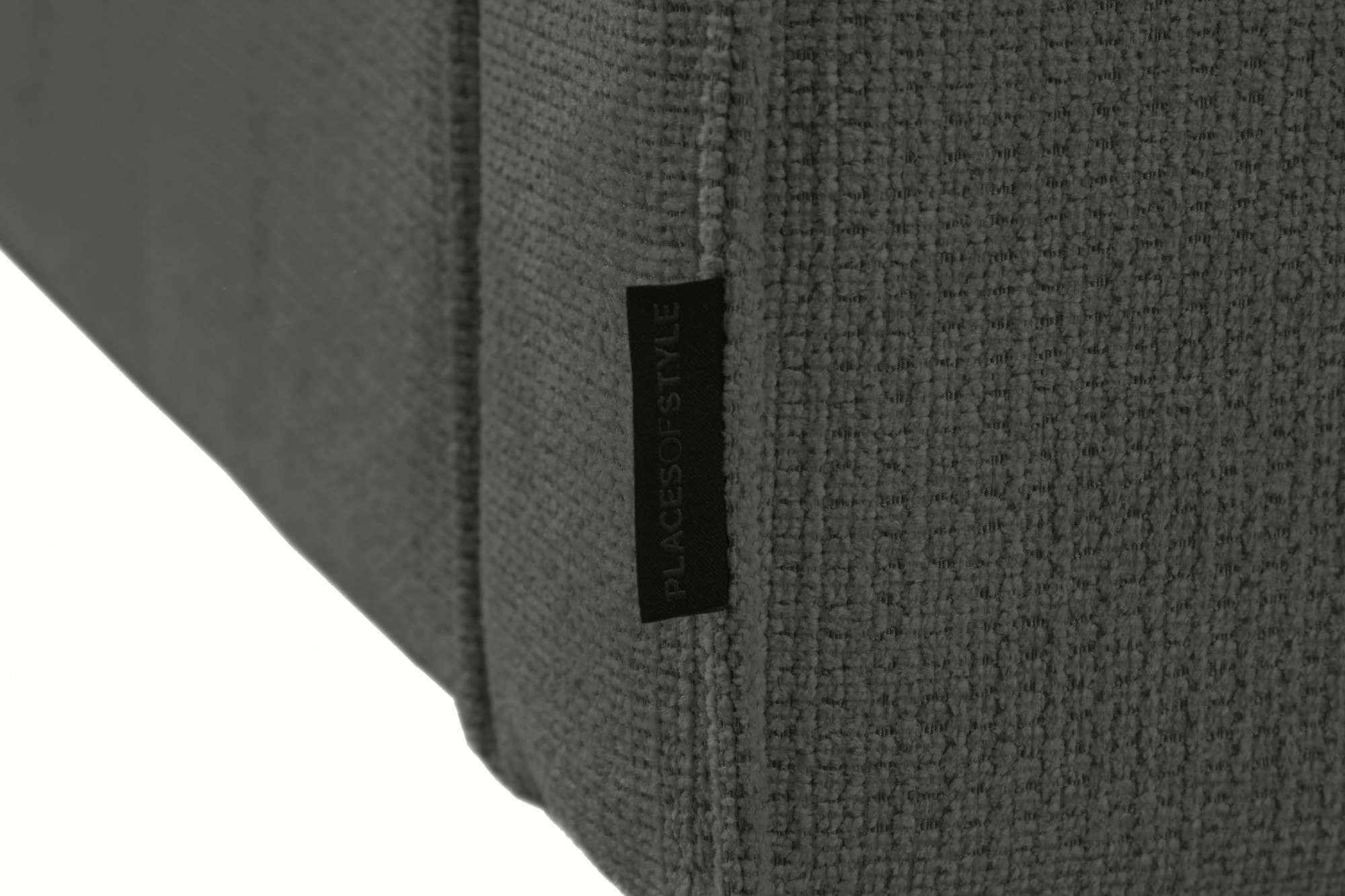 Places of Style 3-Sitzer »Pinto, 206 cm, Cord, Chenille, Lederoptik«, mit Keder, schwarze Metallfüße, Wellenunterfederung