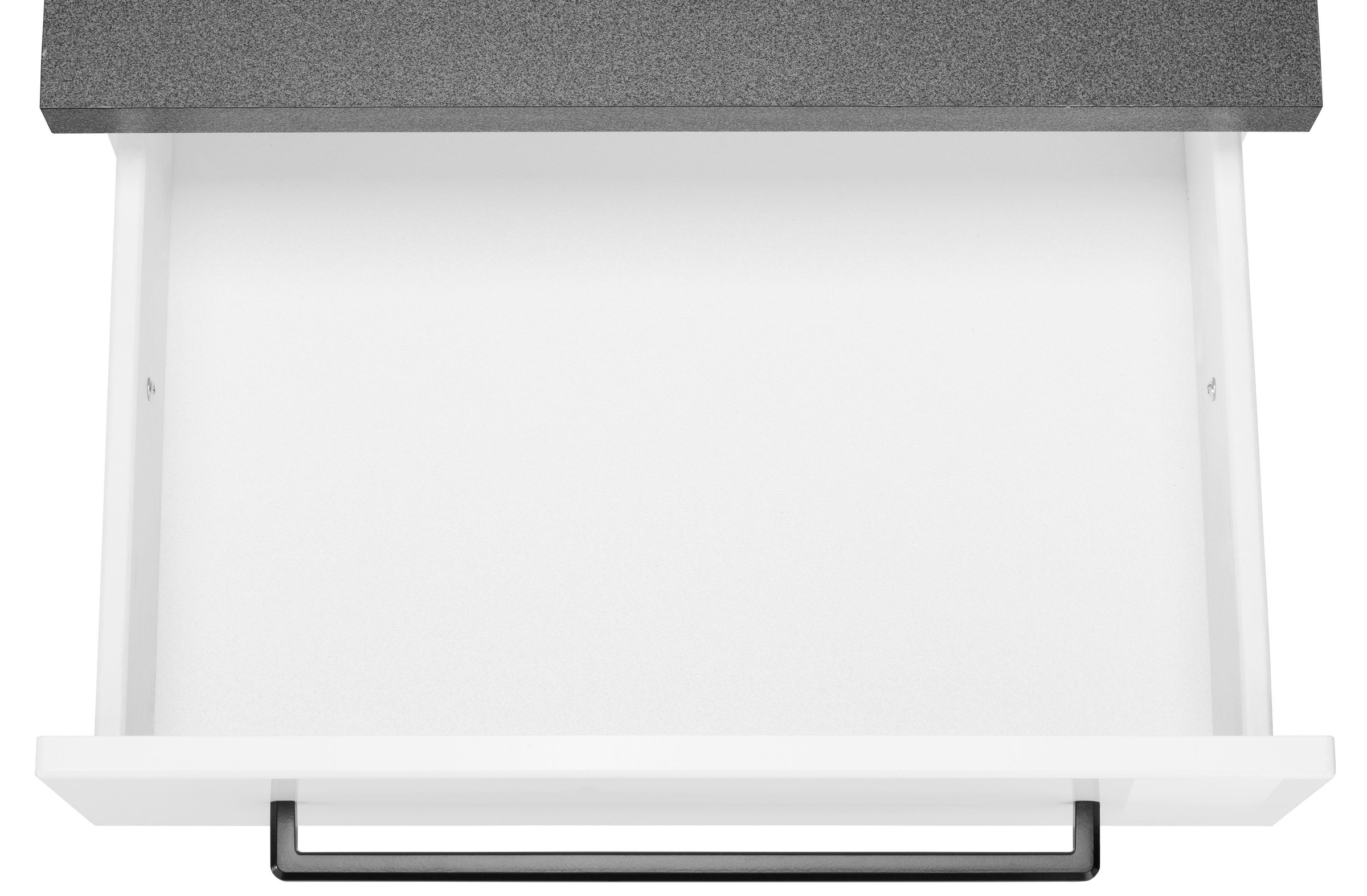 KOCHSTATION Küchenzeile »KS-Tulsa« mit E-Geräten, Breite 300 cm, schwarze Metallgriffe, MDF Fronten