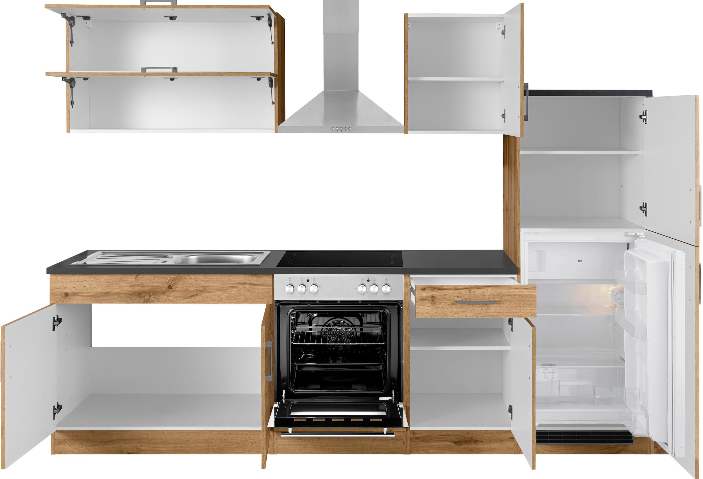 KOCHSTATION Küchenzeile »KS-Colmar« ohne E-Geräte, Breite 270 cm