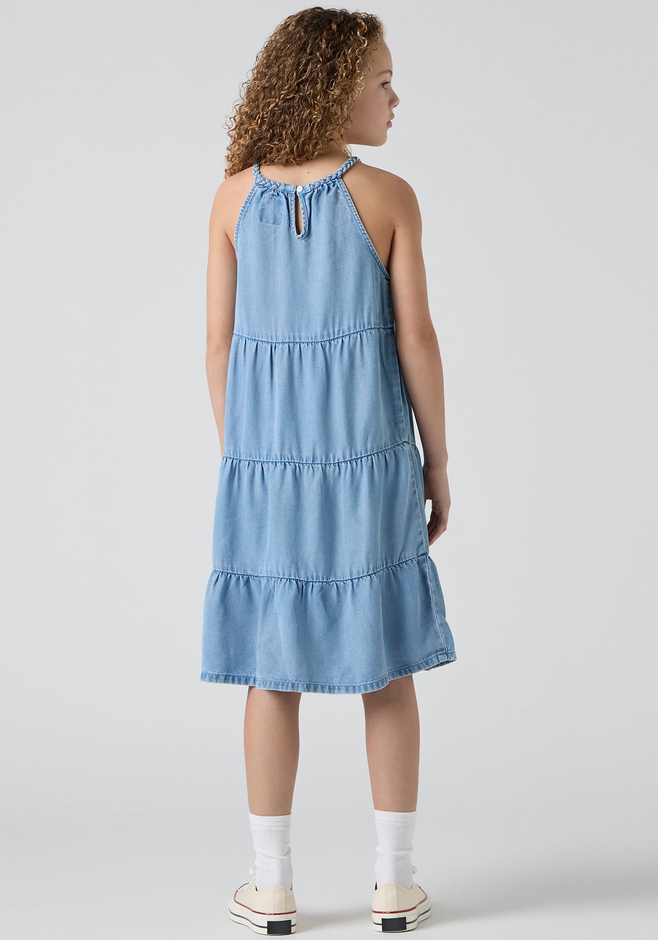Levi's® Kids Neckholderkleid »LVG HALTER TIERED DRESS« mit horizontalen Nähten