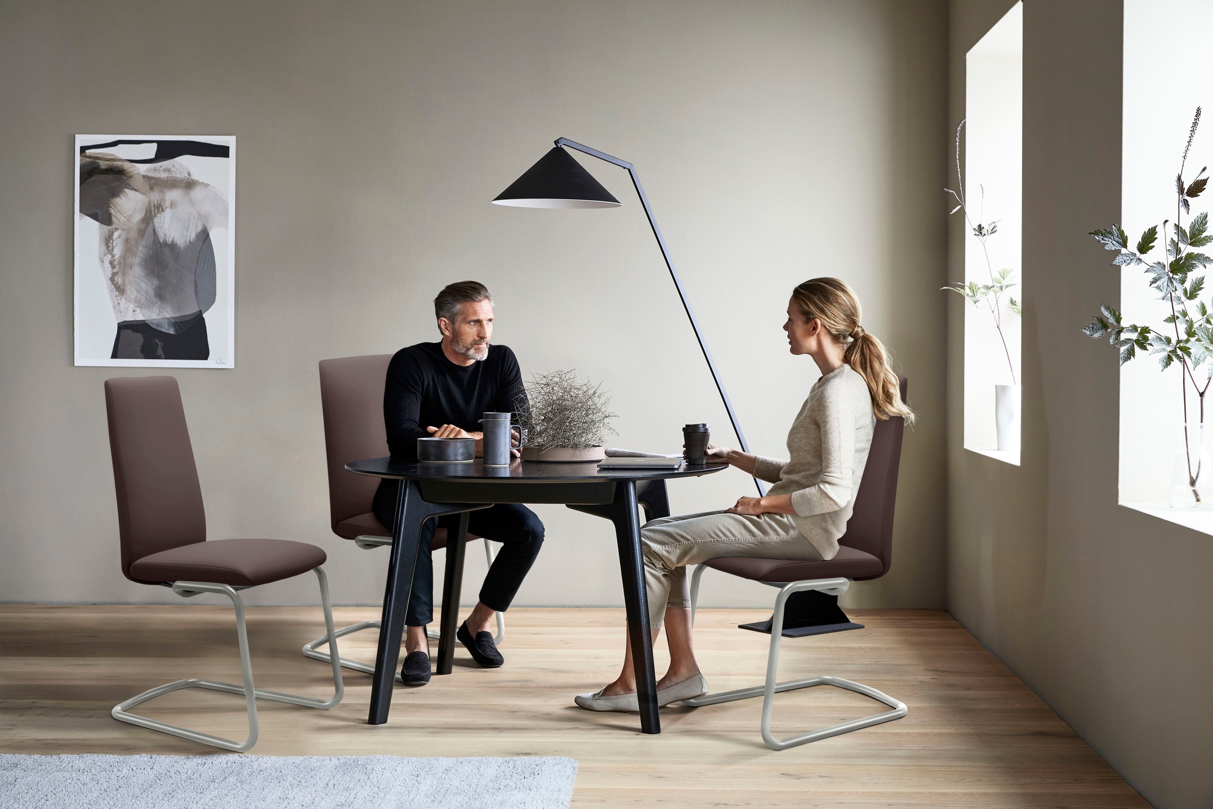 Stressless® Polsterstuhl »Laurel«, Leder PALOMA, High Back, Größe L, mit Beinen aus Stahl in Chrom glänzend