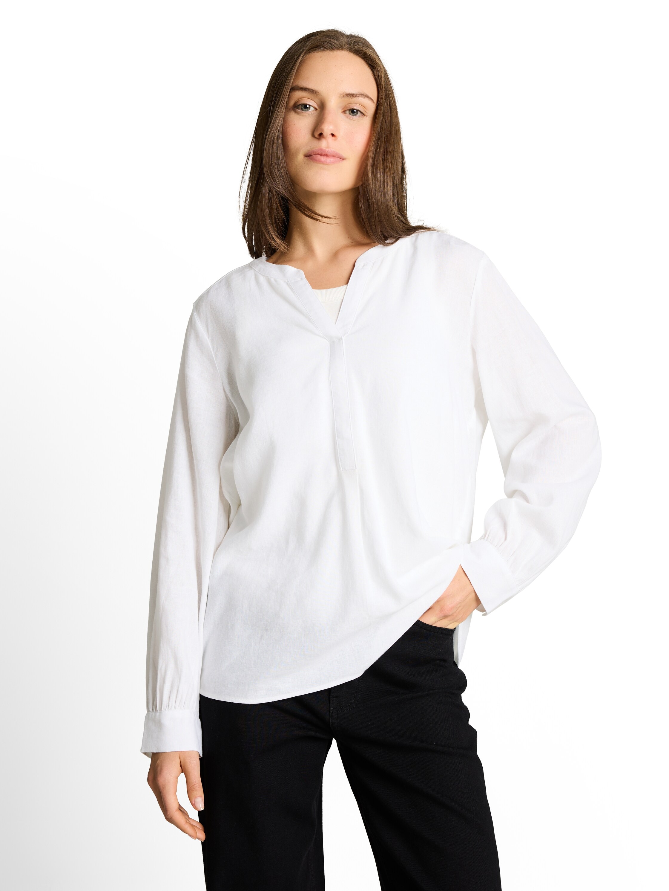 TOM TAILOR Langarmbluse mit Viskose