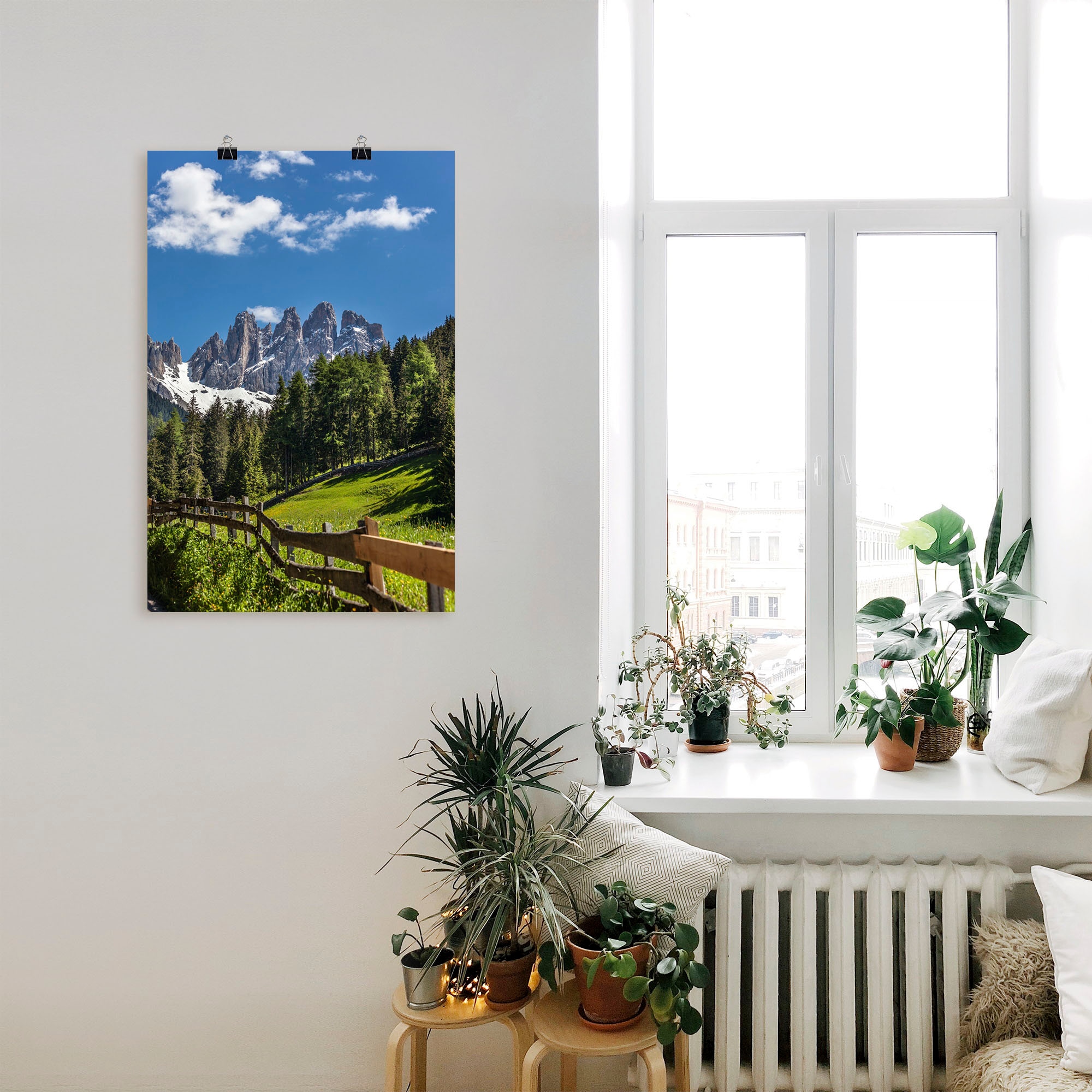 Artland Wandbild in mit & Alpenbilder, Wandaufkleber Berge kaufen versch. Leinwandbild, Raten Poster Südtirol«, auf »Villnösstal Alubild, St.), (1 Dolomiten, als Größen oder