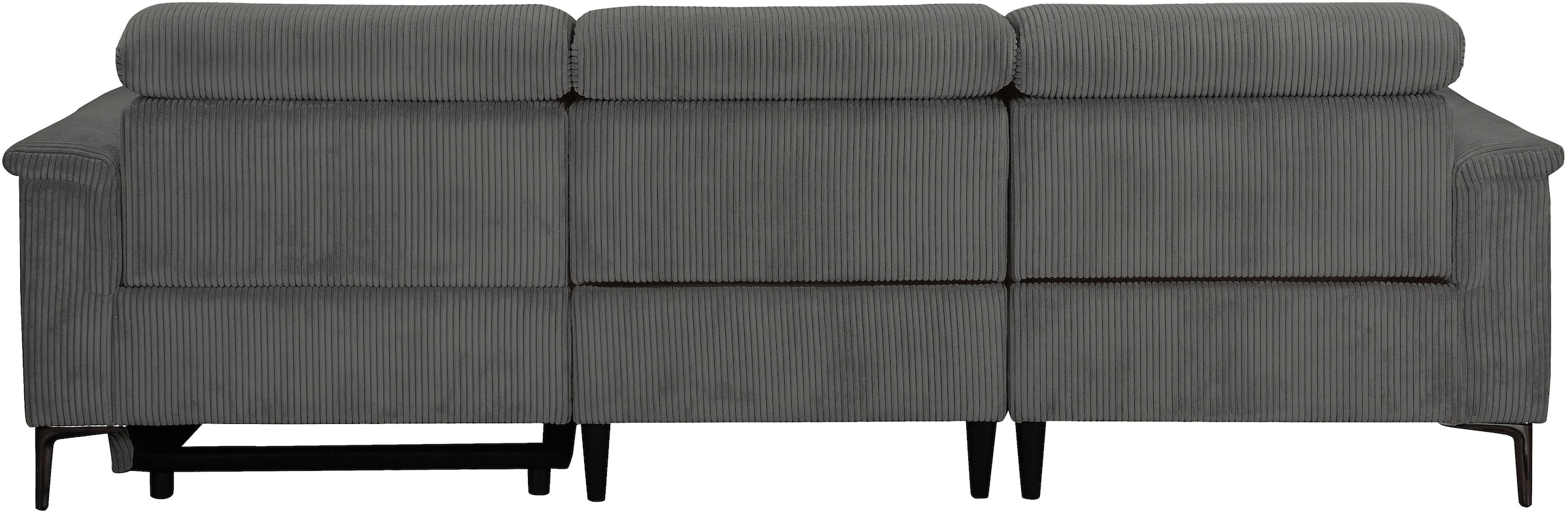 OTTO home Ecksofa »LUND Cord, L-Form, 261 cm, man. o. elektr. Relaxfunktion (mit USB-A)« USB-C bei elektrischer Variante und Kopfteilverstellung