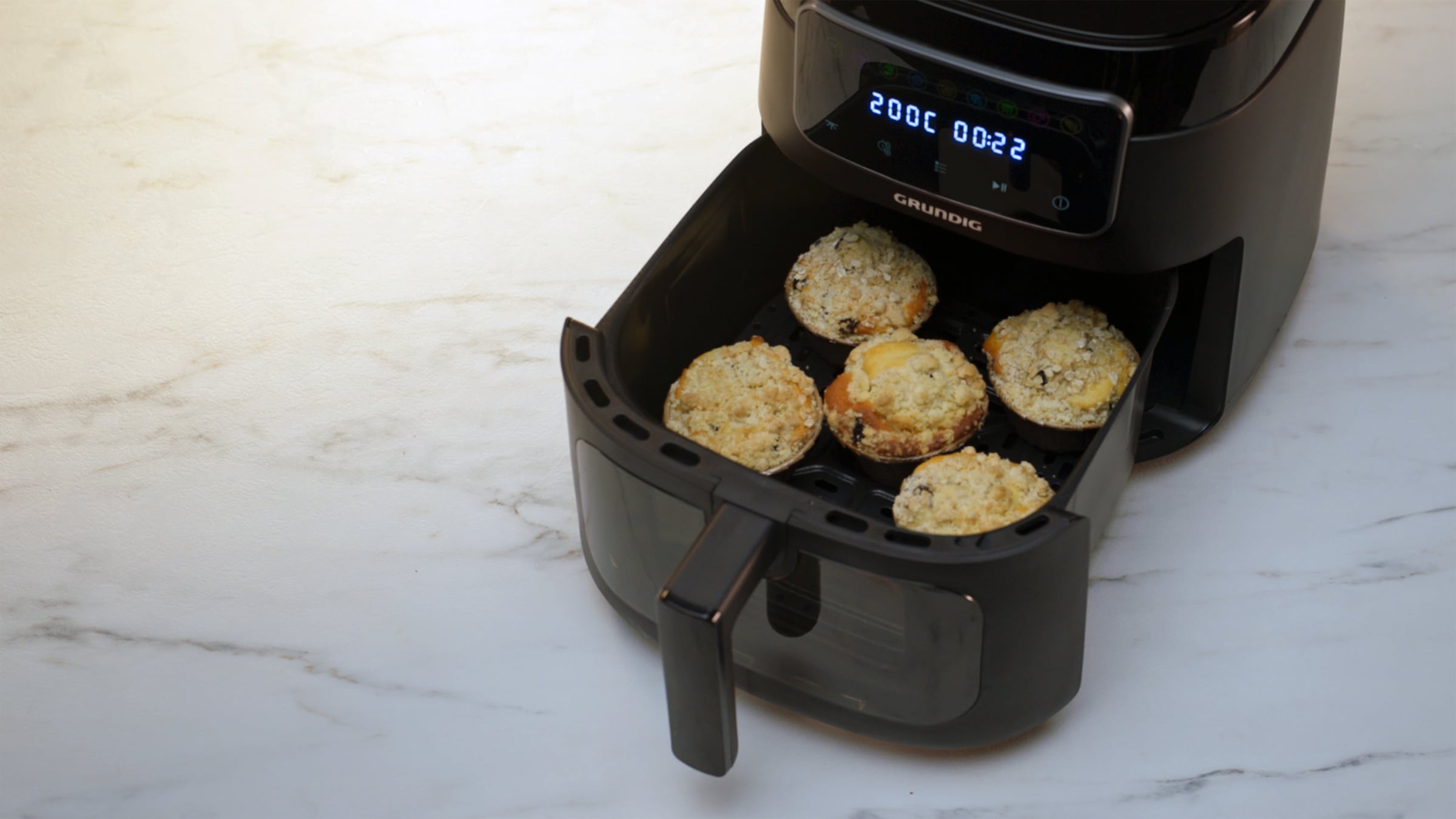 Grundig Heißluftfritteuse »XXL FRY 7320«, 1750 W, 7,6 Liter Fassungsvermögen, Sichtfenster mit Innenbeleuchtung