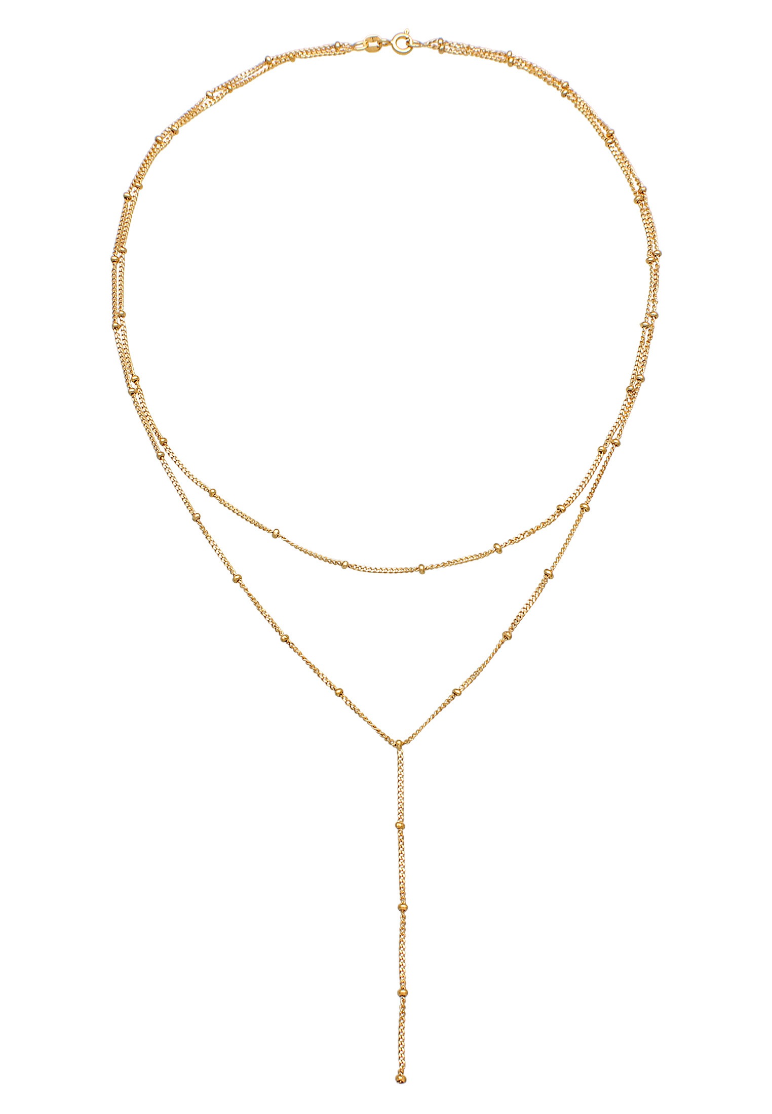 Elli Silberkette »Halskette Layer Y-Kette Kugelkette 925 Silber«