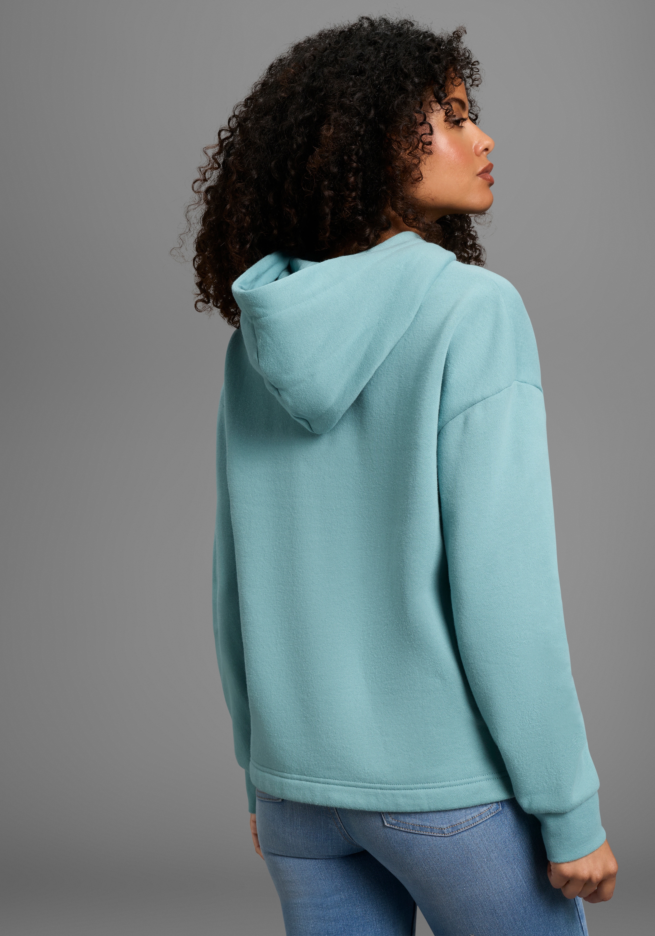 KangaROOS Kapuzensweatshirt , mit Druckknöpfen am Saum
