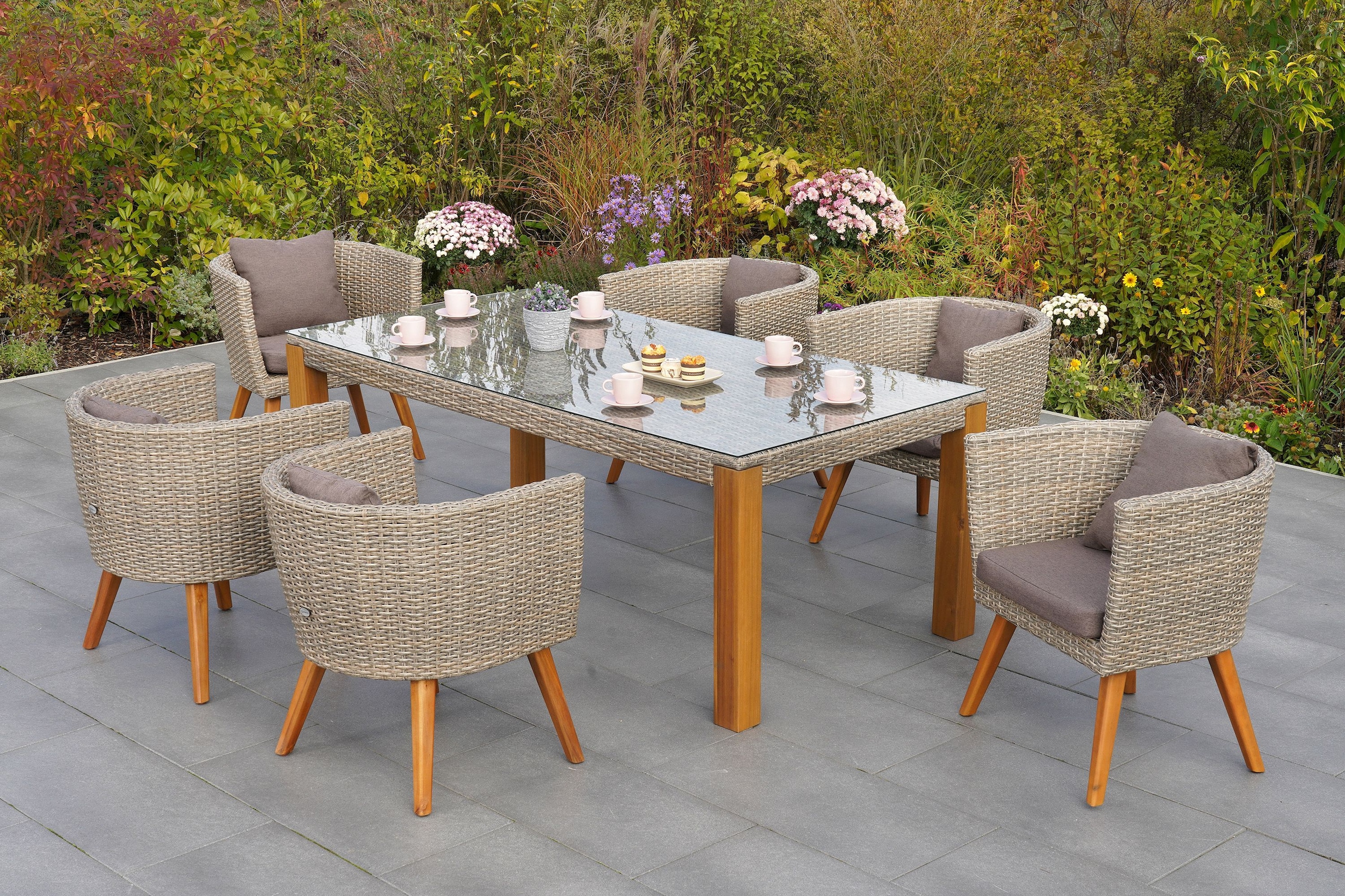 MERXX Garten-Essgruppe »Imperia« 7 Stk. tlg. inkl. Auflagen