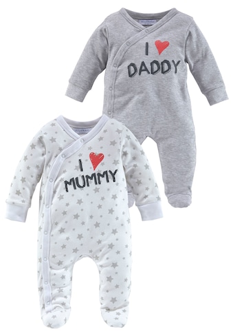 Schlafoverall »I love Mummy / I love Daddy«, (Packung, 2 tlg.)