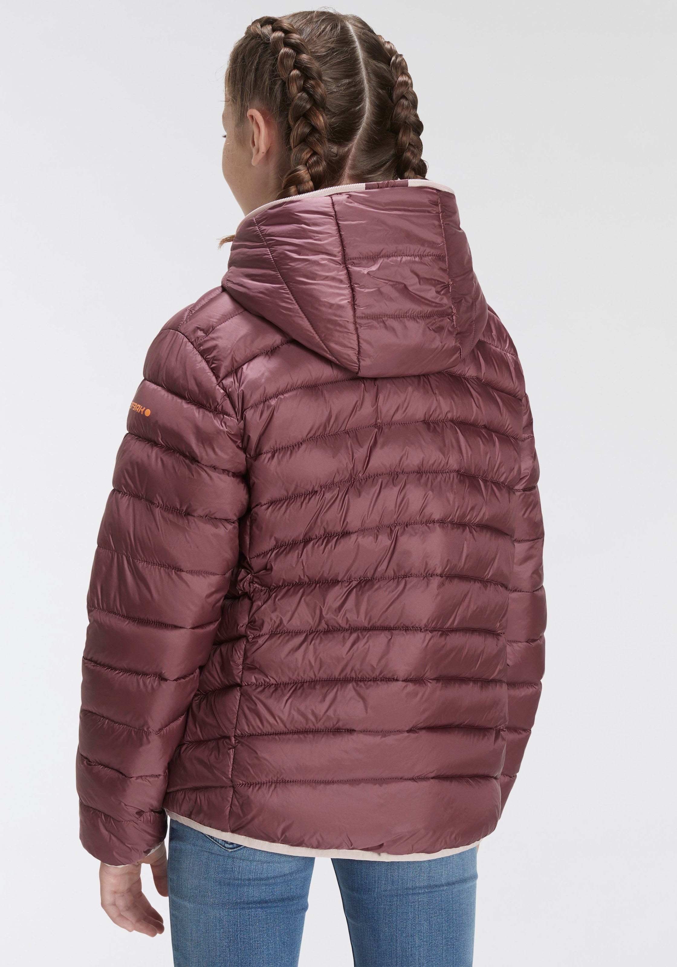 Icepeak Funktionsjacke »PENIG JR - für Kinder«, mit Kapuze, mit kontrastfarbenem Logoschriftzug am Oberarm