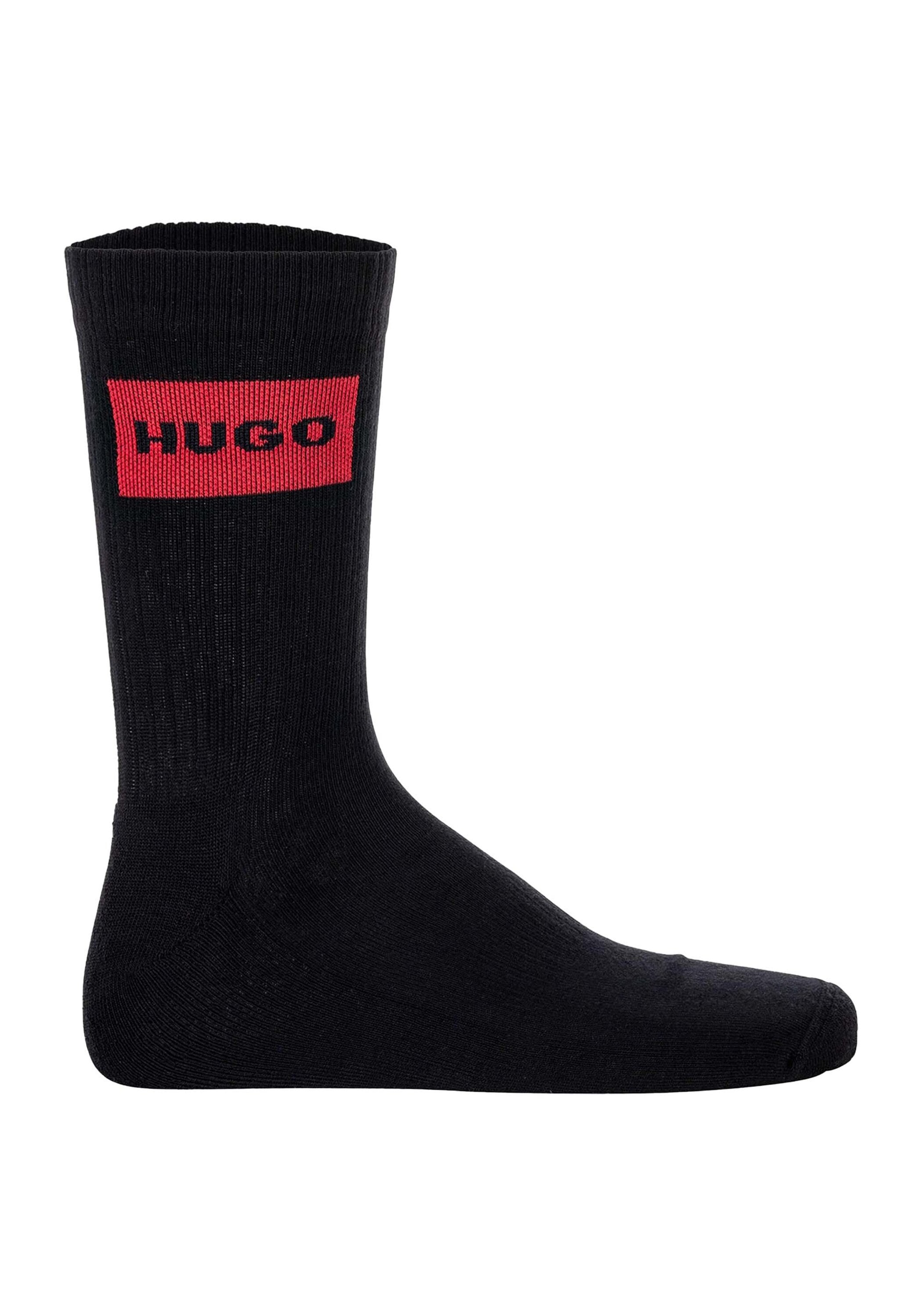 HUGO Kurzsocken »Socken 3P QS RIB LABEL CC 3er Pack«