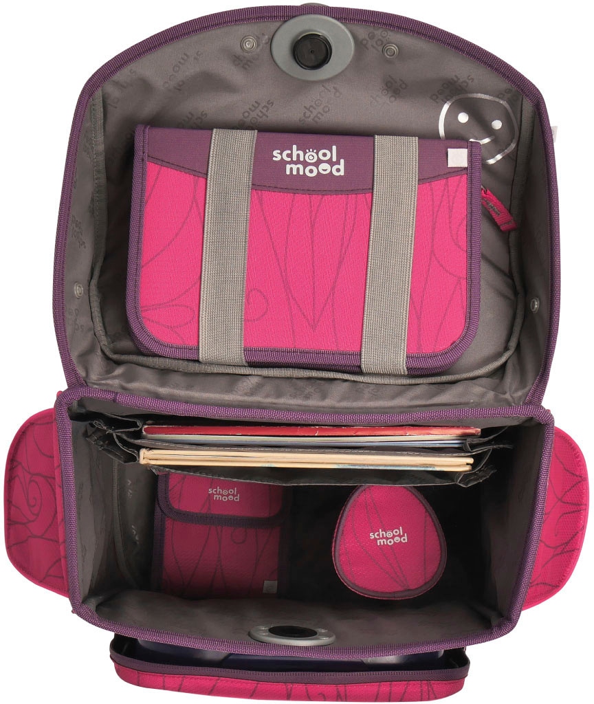 SCHOOL-MOOD® Schulranzen »Timeless, Luisa (Einhorn)«, retroreflektierende Flächen, mit LED-Patchy; aus recyceltem Material