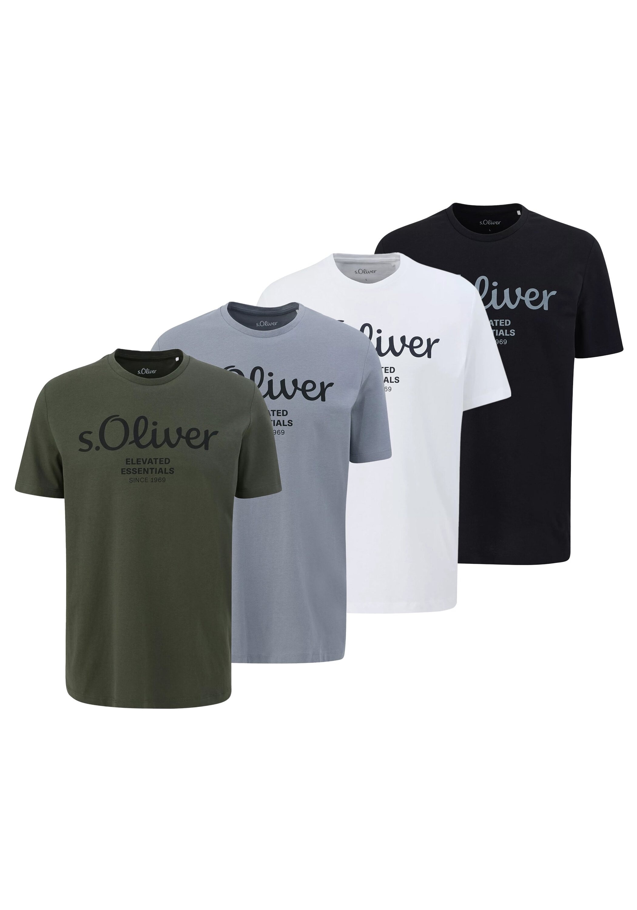 s.Oliver T-Shirt »T-Shirt Logo T-Shirt 4er Pack«