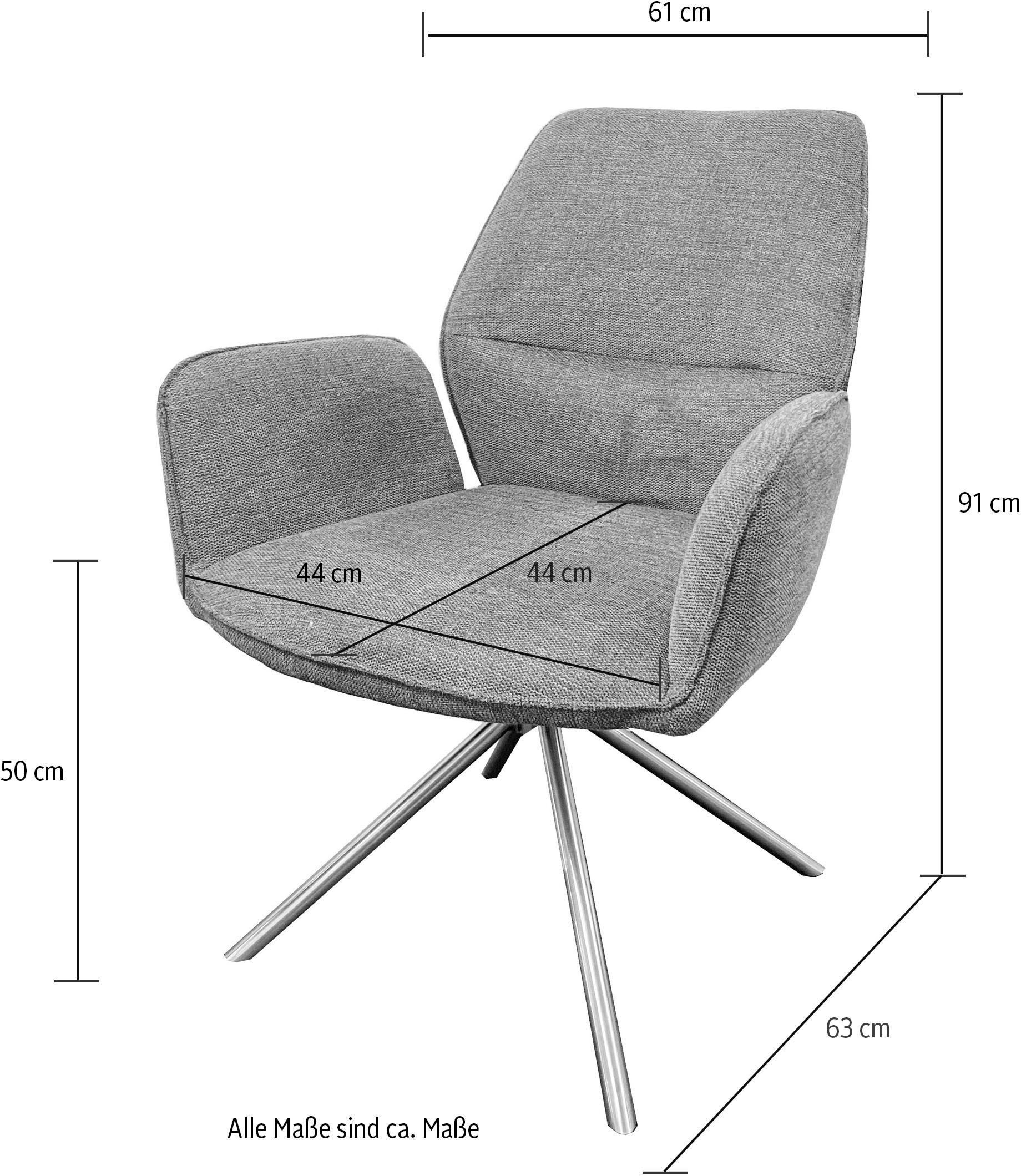MCA furniture Esszimmerstuhl »GREYTON«, Chenille auf Rechnung kaufen