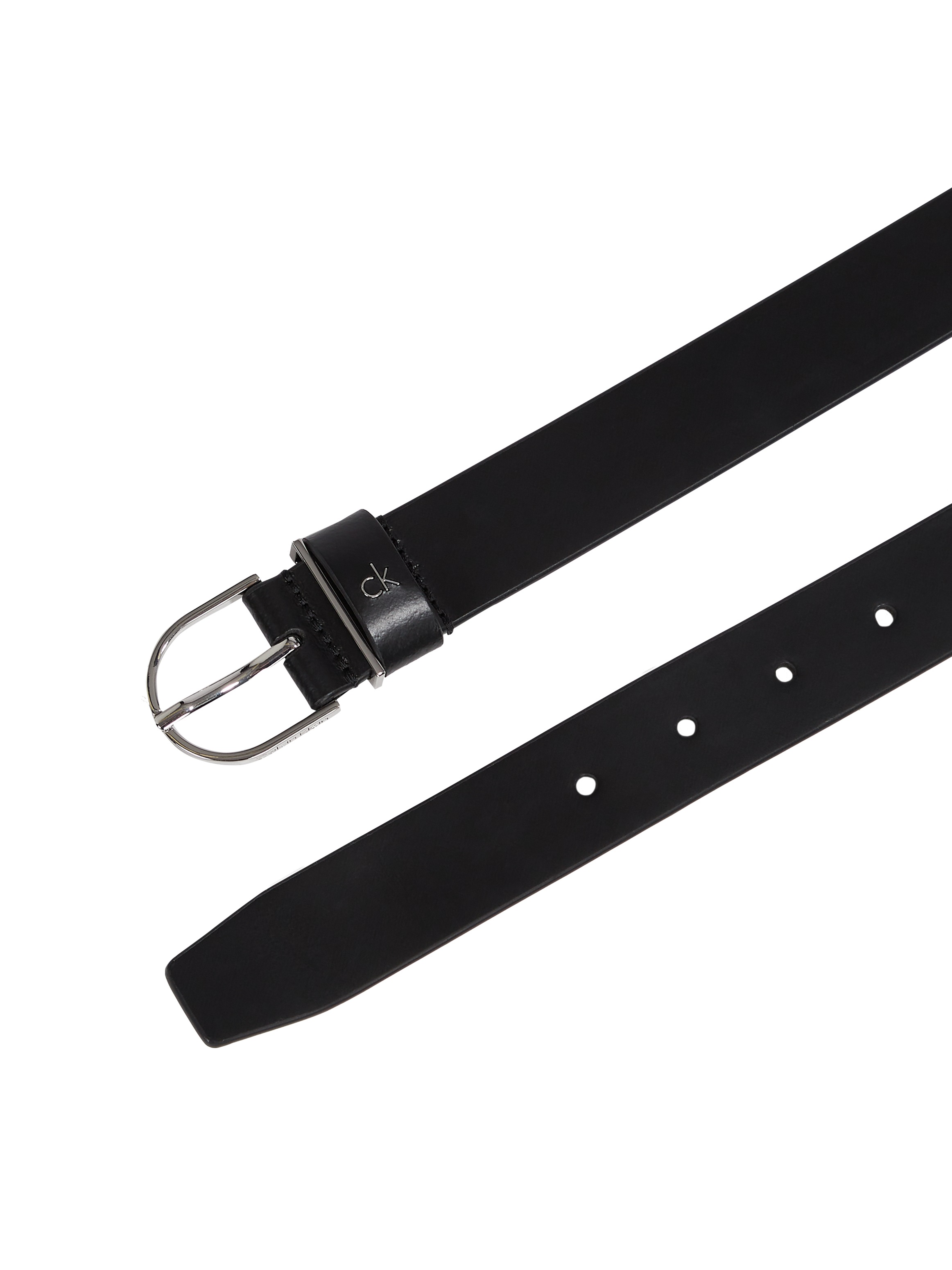 Calvin Klein Ledergürtel »CK METAL LOOP RND BUCKLE 3.0«, Logoschriftzug, Einfachdornschließe