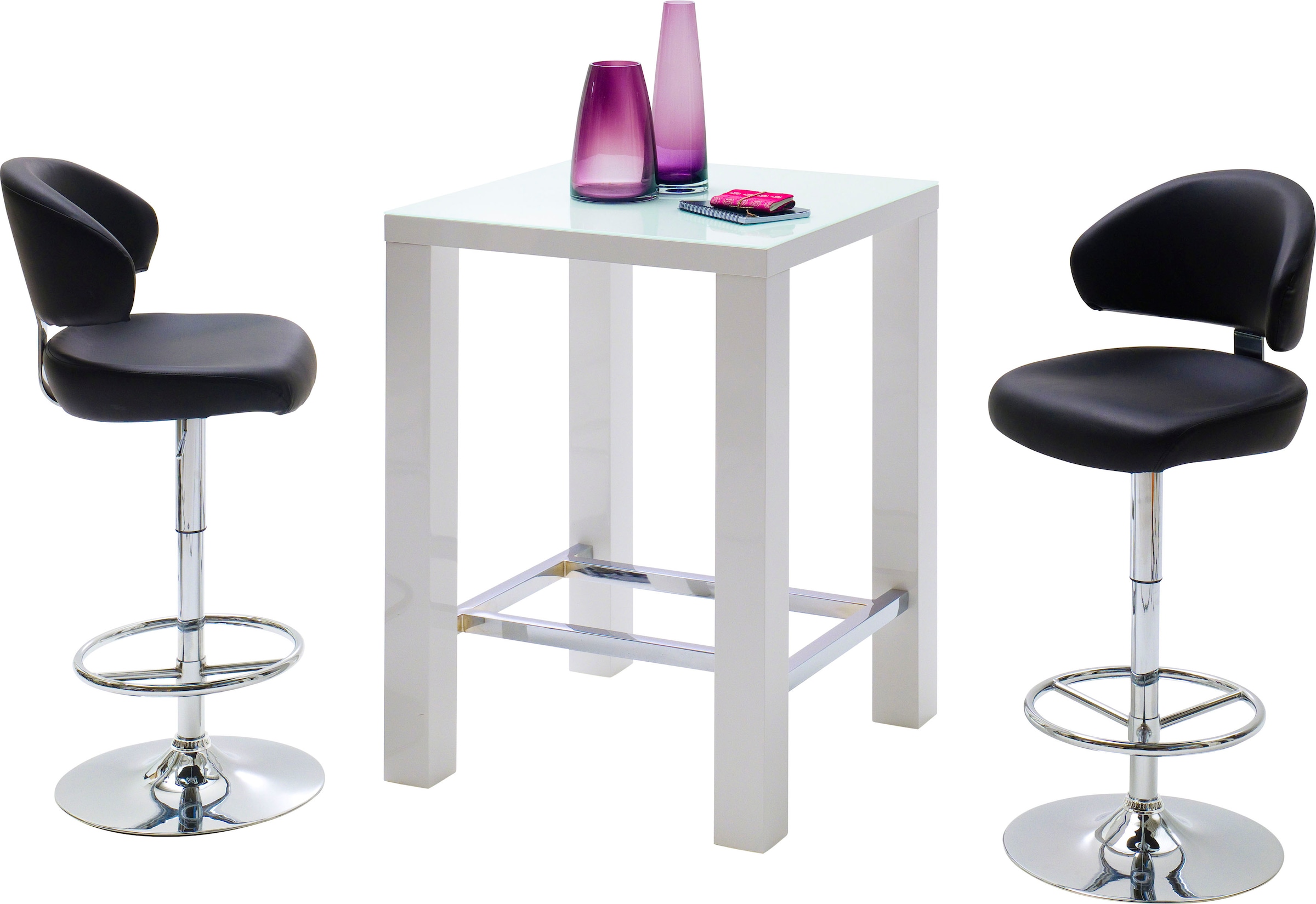 MCA furniture Bartisch »Jam«, Bartisch Raten Sicherheitsglas auf bestellen mit weiß Stehtisch Küchentisch, hochglanz