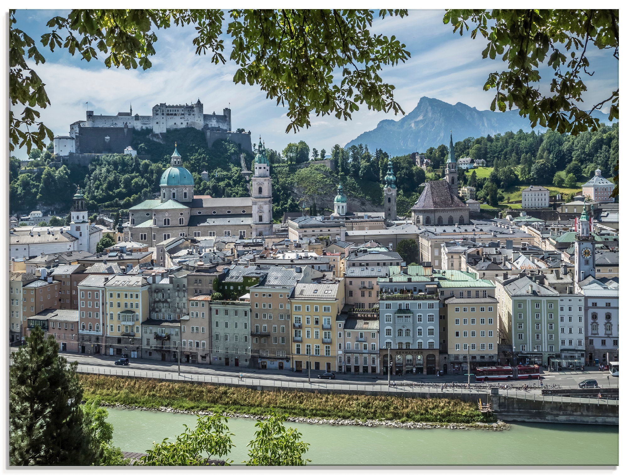 (1 Glasbild Artland die St.), in auf »Salzburg Blick Österreich, verschiedenen bestellen Raten Altstadt«, Größen auf