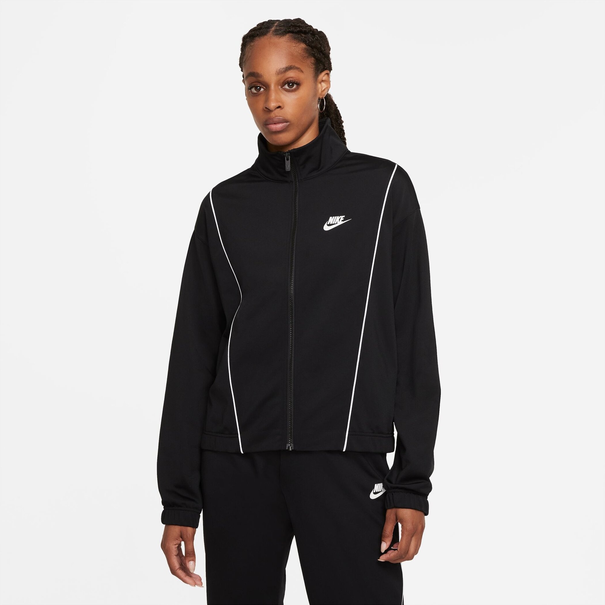 Nike Sportswear Trainingsanzug »Women's Fitted Track Suit«, (Set, 2 tlg.), Bequemer Basic Damen Sportanzug