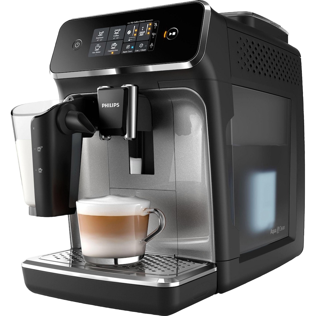 Philips Kaffeevollautomat »2200 Serie EP2236/40 LatteGo«, für 3 Kaffeespezialitäten und anpassbarer Stärke, matt-schwarz