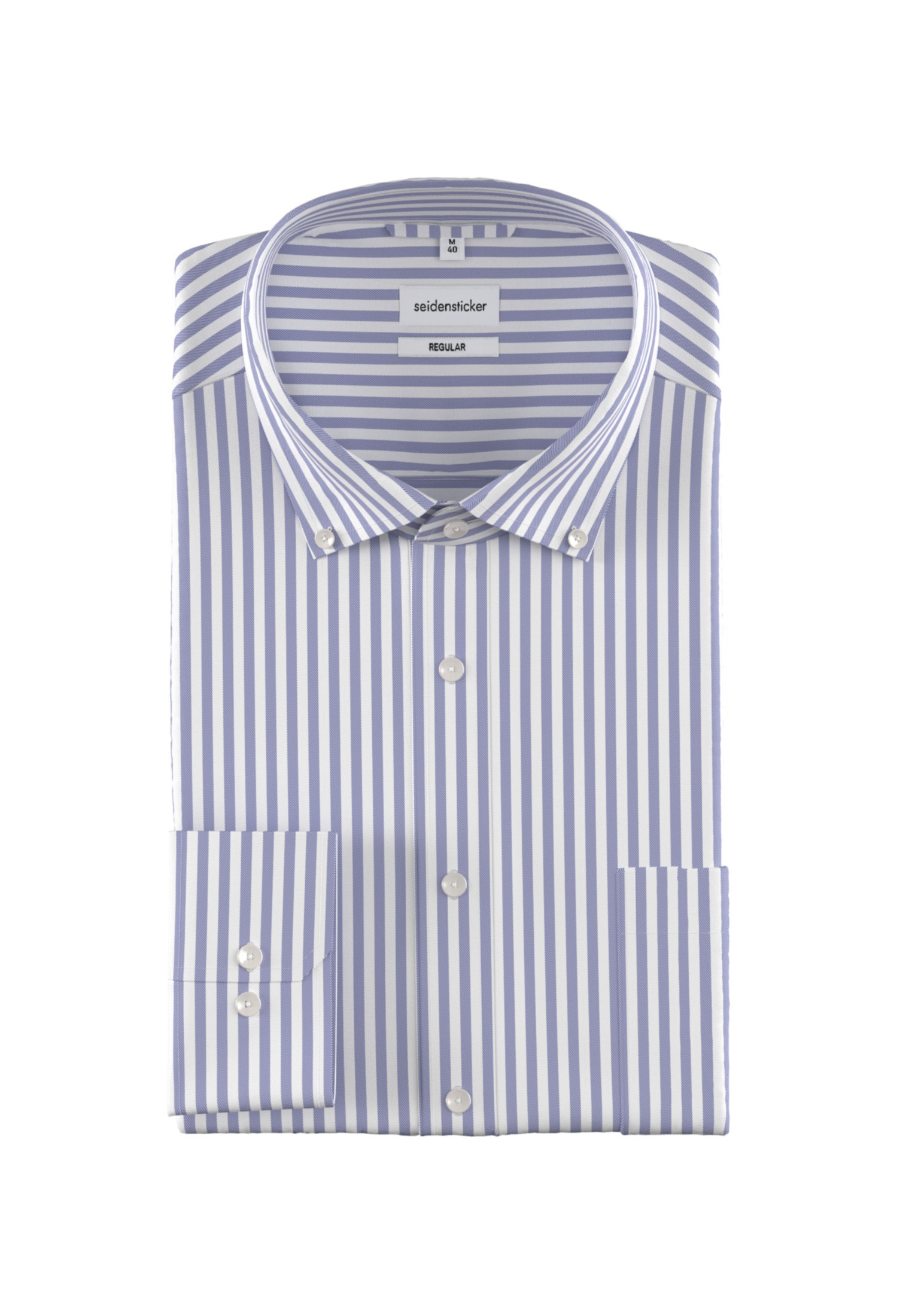 seidensticker Businesshemd »Regular«, Regular Langarm Button-Down-Kragen Streifen