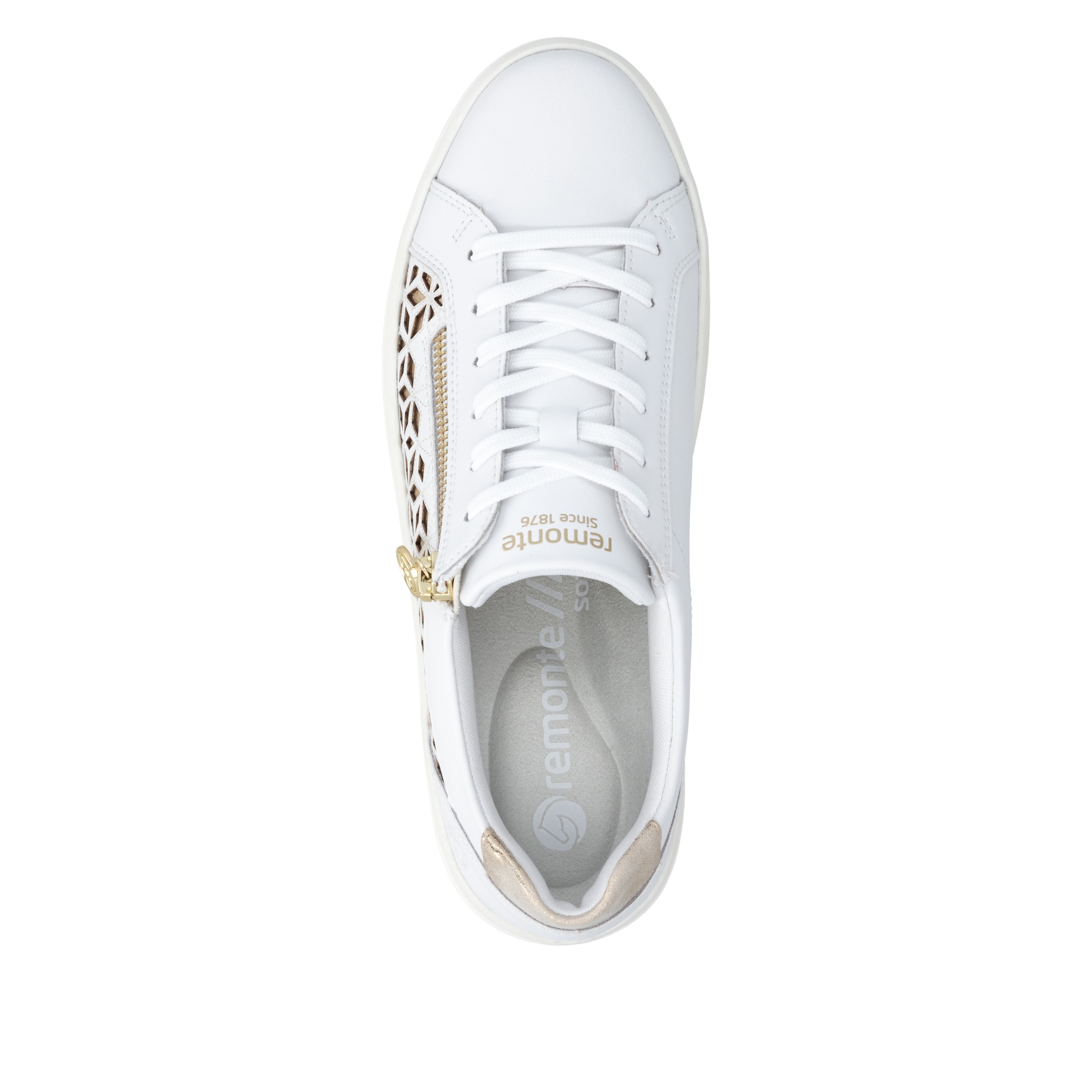 Remonte Plateausneaker  Halbschuh, Schnürschuh mit Perforation und seitlichem Reißverschluss