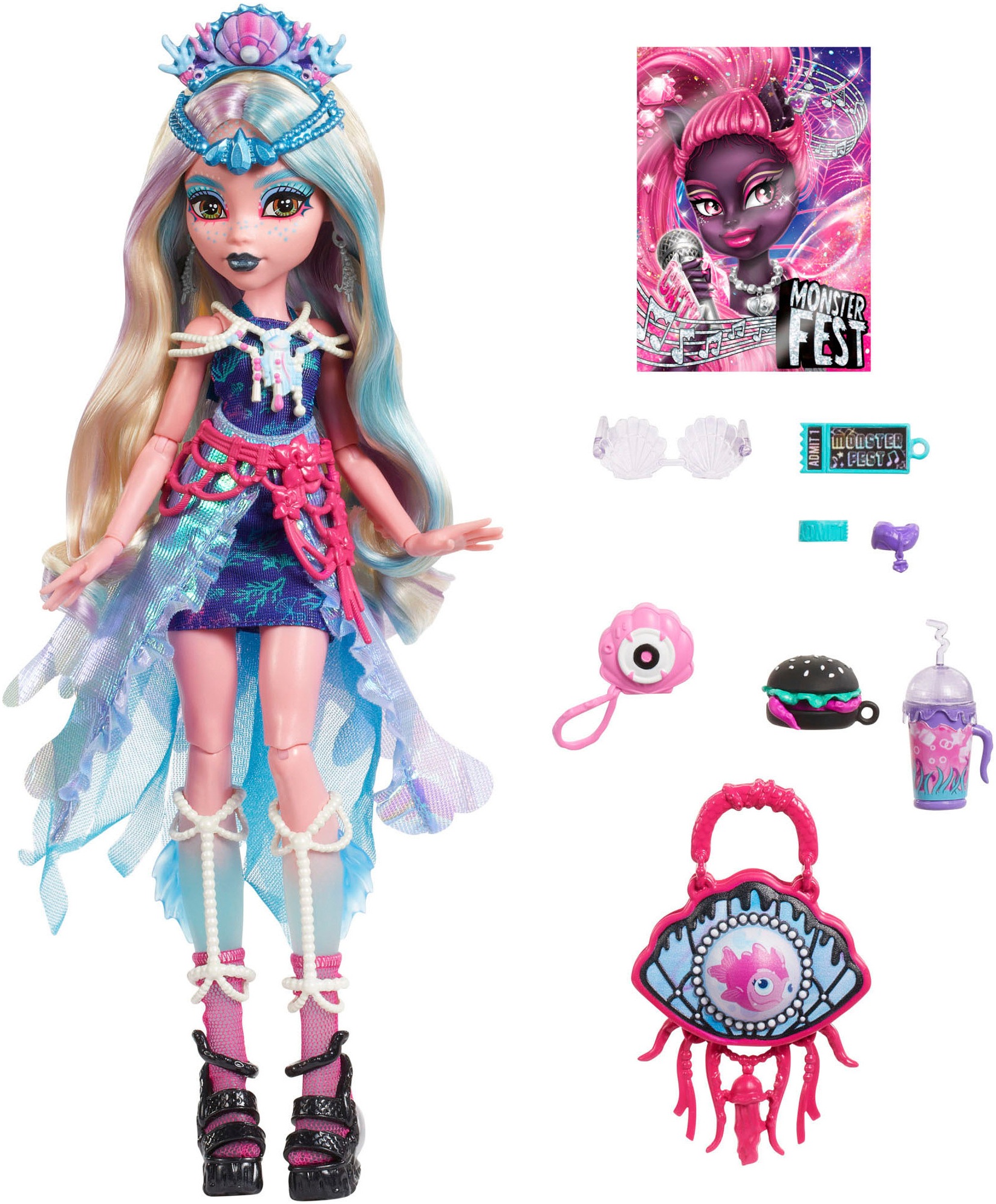 MonsterHigh™ Anziehpuppe »Monsterfest Lagoona Blue mit Festival-Outfit«