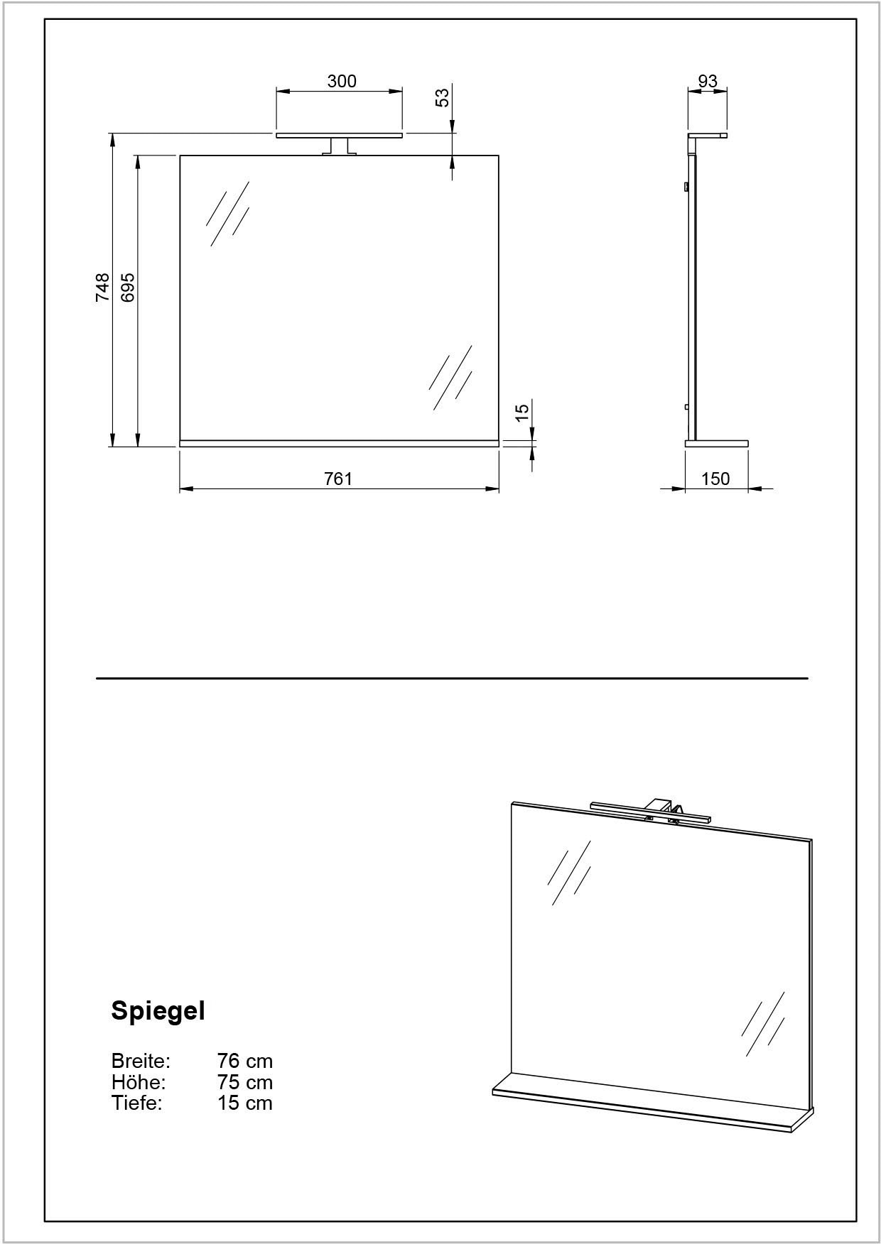GERMANIA Badmöbel-Set »Scantic«, (2 St.)