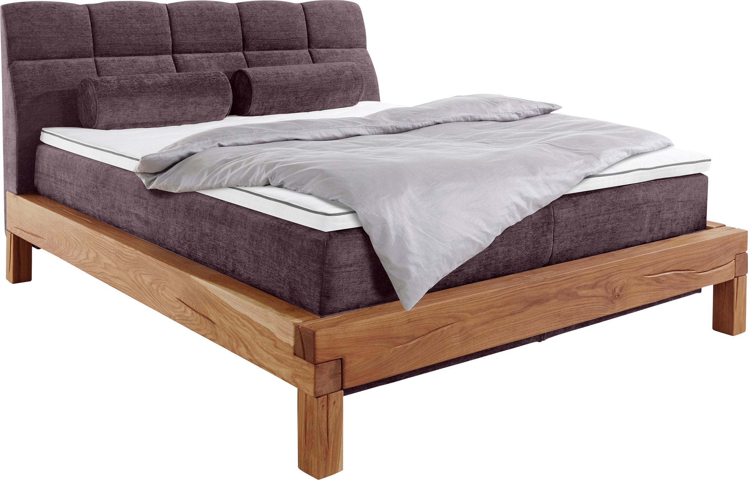 Home affaire Boxspringbett »Villads«, Liegefläche: 160/200 cm aus Balkeneiche, Inside-Boxspring-Unterbau