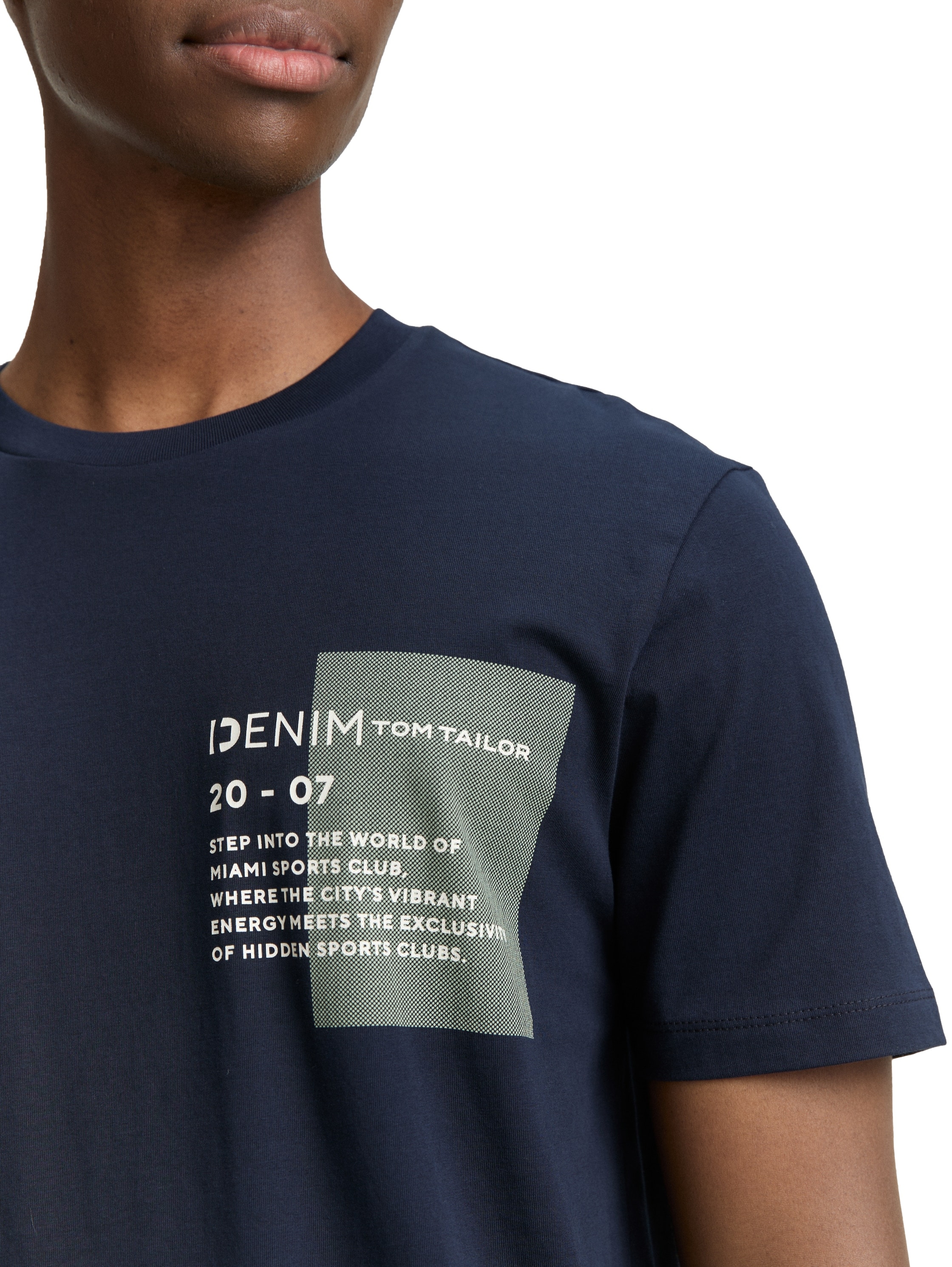 TOM TAILOR Denim T-Shirt, mit verschiedenen Logo Prints