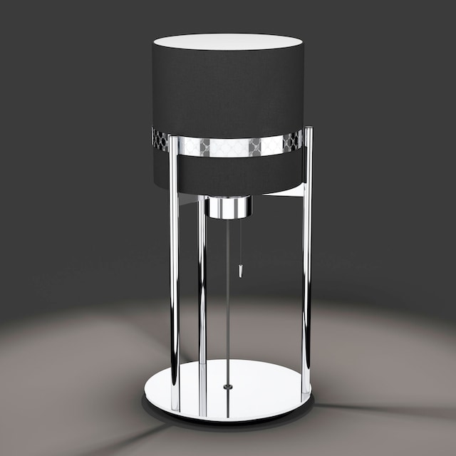Joop! Tischleuchte »ROUND LIGHTS«, mit rundem Textil-Leuchtenschirm und eingelassenem  Metall-Dekorband online kaufen | mit 3 Jahren XXL Garantie