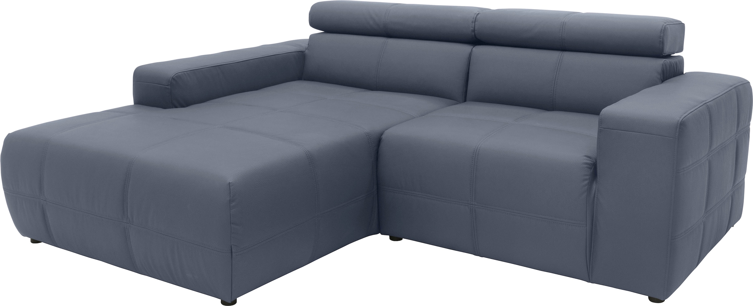 DOMO collection Ecksofa »Brandon Sitzbelastung 140 kg, kleine Ausführung B/T/H: 214/100/80 cm«, Mit Kopfteilverstellung, auch in Leder und Cord, L-Form