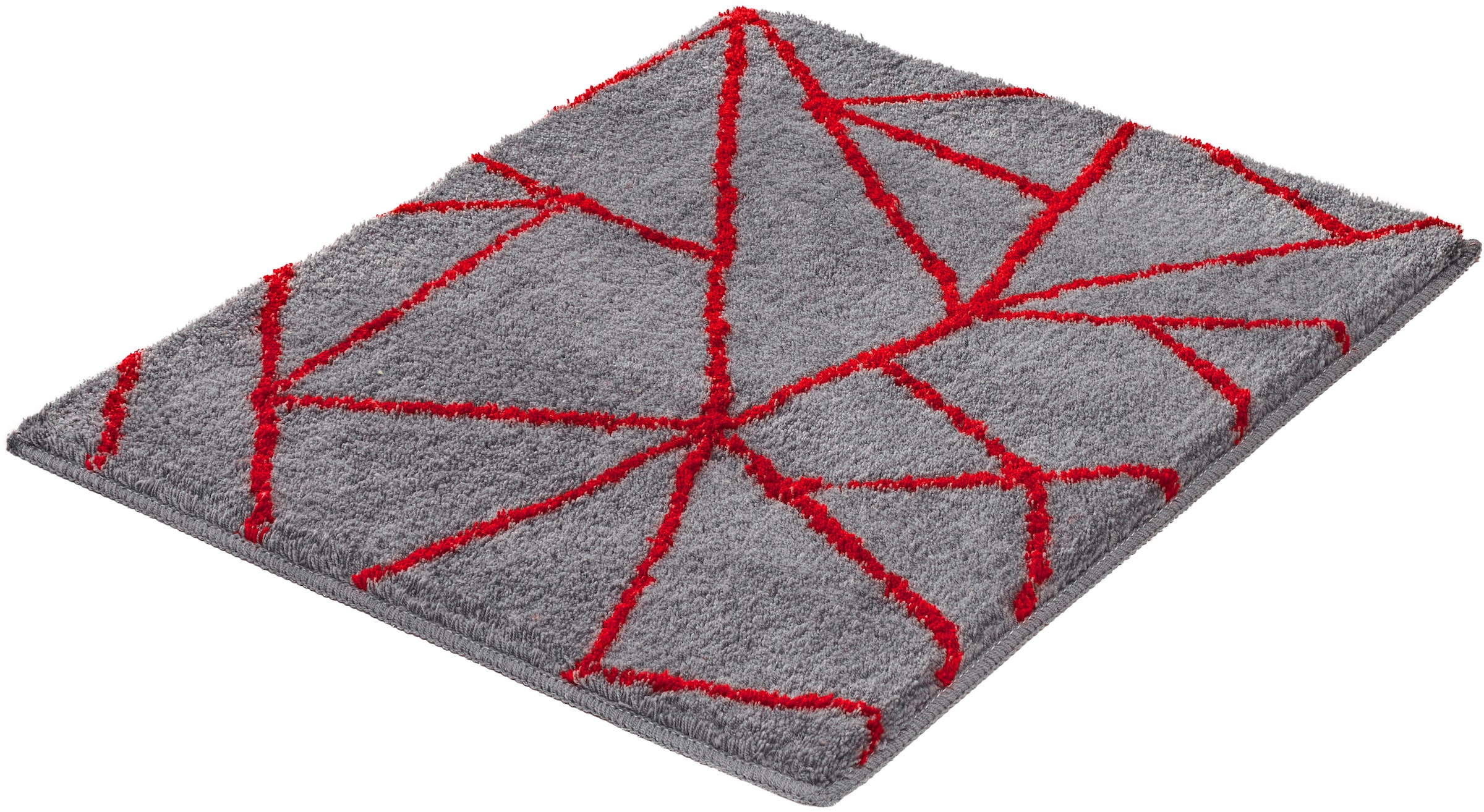 Kleine Wolke Badematte »»Bondi«« Höhe 20 mm rutschhemmend beschichtet fußbodenheizungsgeeignet Badteppich, modernes geometrisches Design, weicher Hochflor