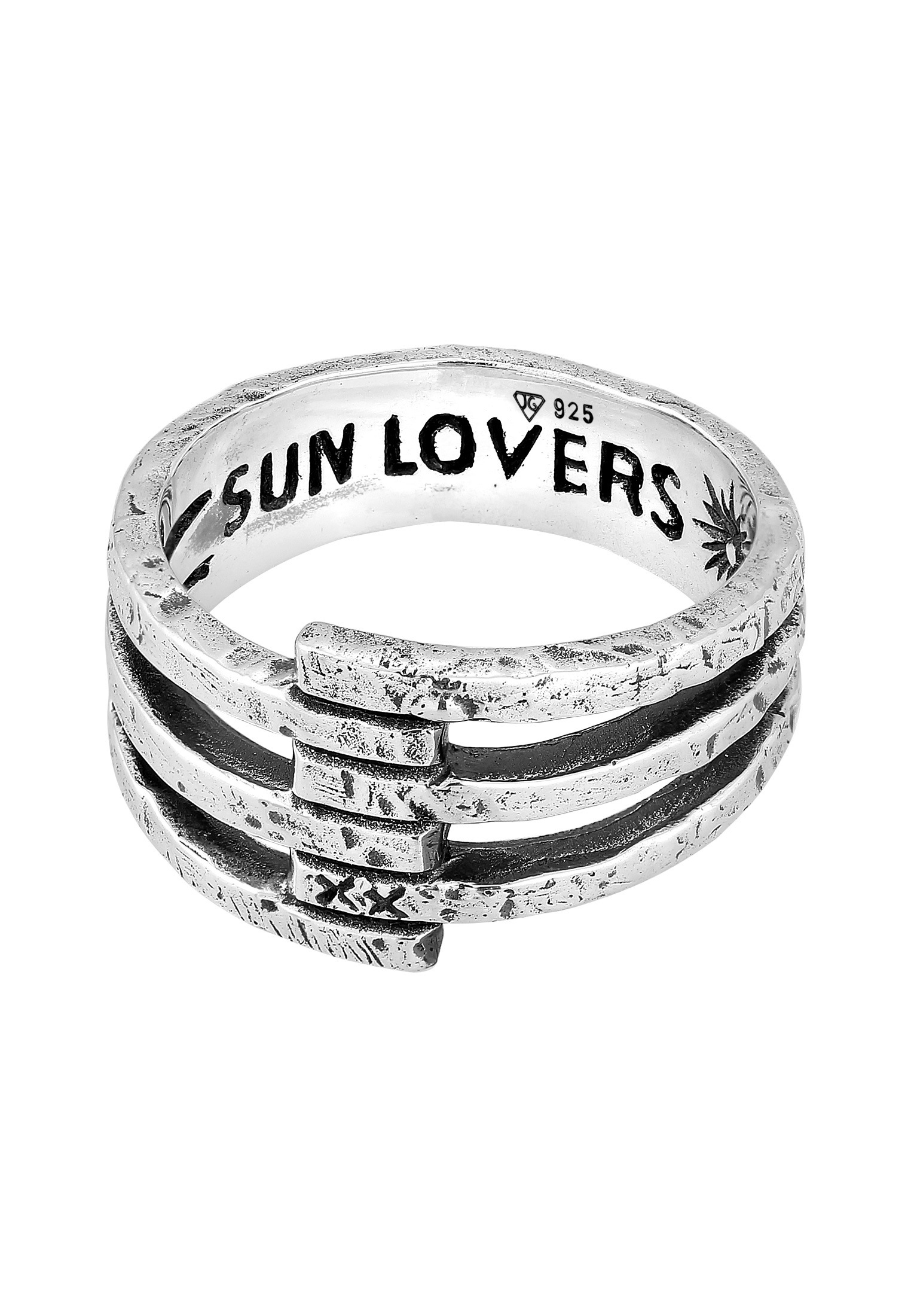 HAZE & GLORY Silberring »Ring Bandring - Twisted Sun Lover 925 Silber«