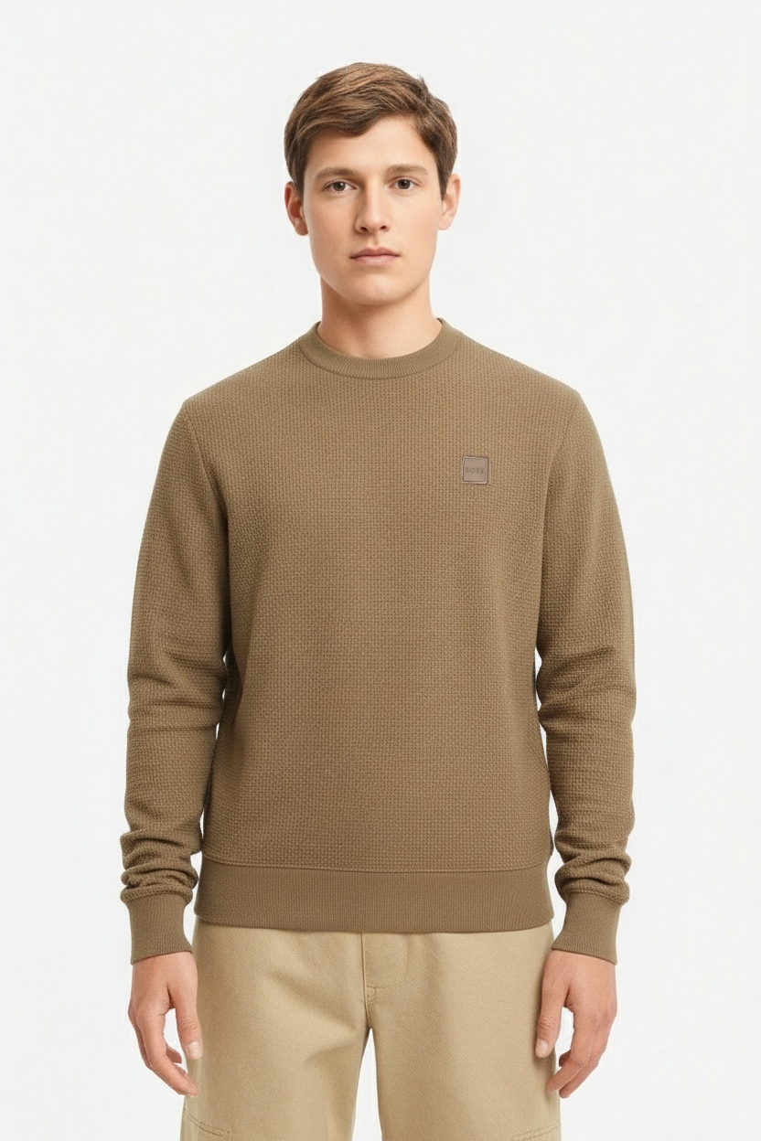 BOSS ORANGE Strickpullover »Anion« mit BOSS-Badge