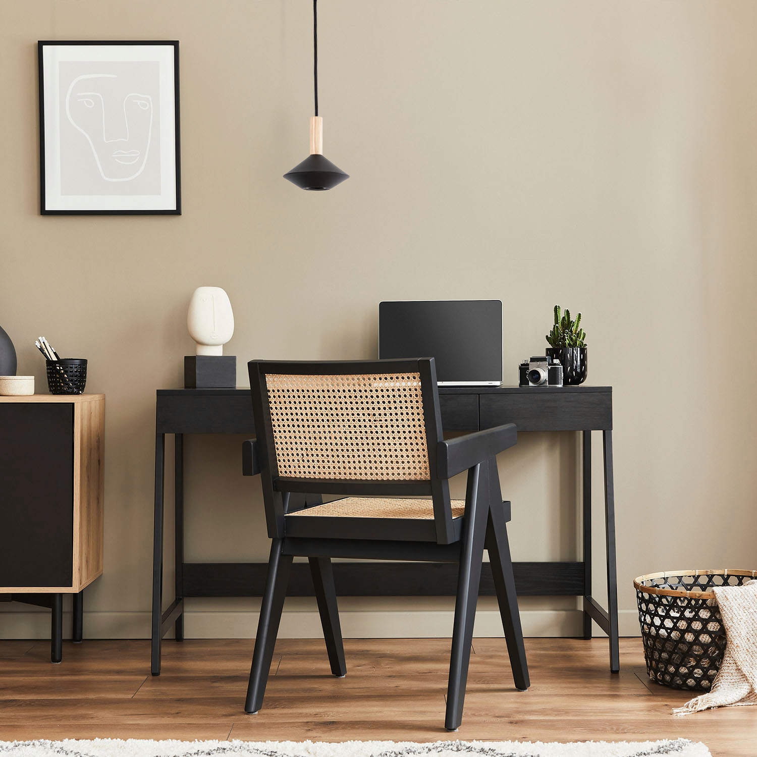 Paco Home Pendelleuchte »MORA« GU10 Wohnzimmer Esszimmer Trichterform Modern Holz Metall GU10