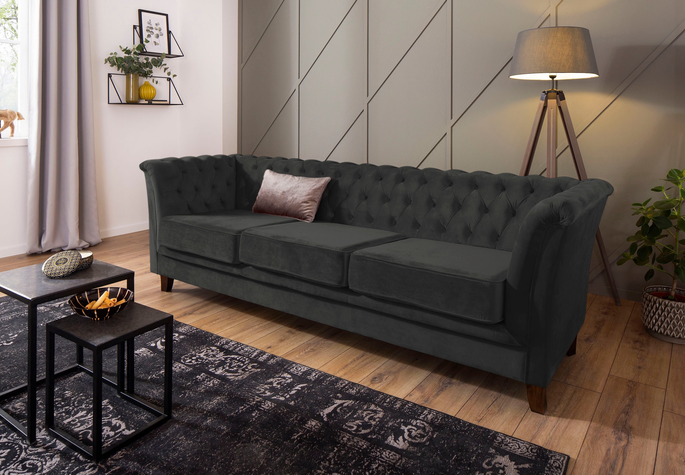 Home affaire Chesterfield-Sofa »Dover«, aufwändige Knopfheftung in Chesterfield-Optik